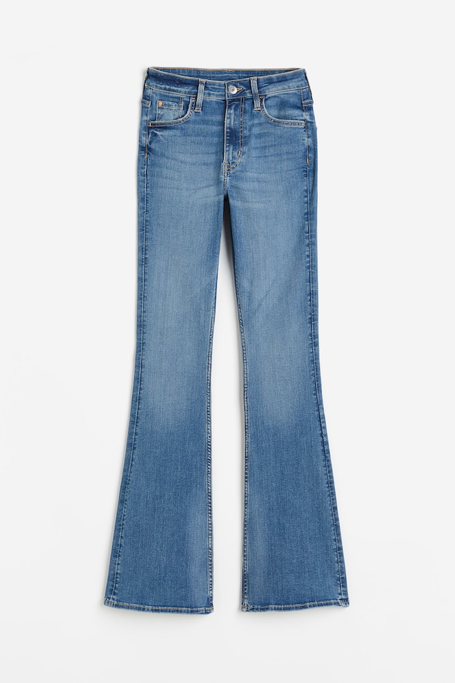 Flared Ultra High Jeans - Denim blue/Denim blue/Dark denim blue/Black - 2