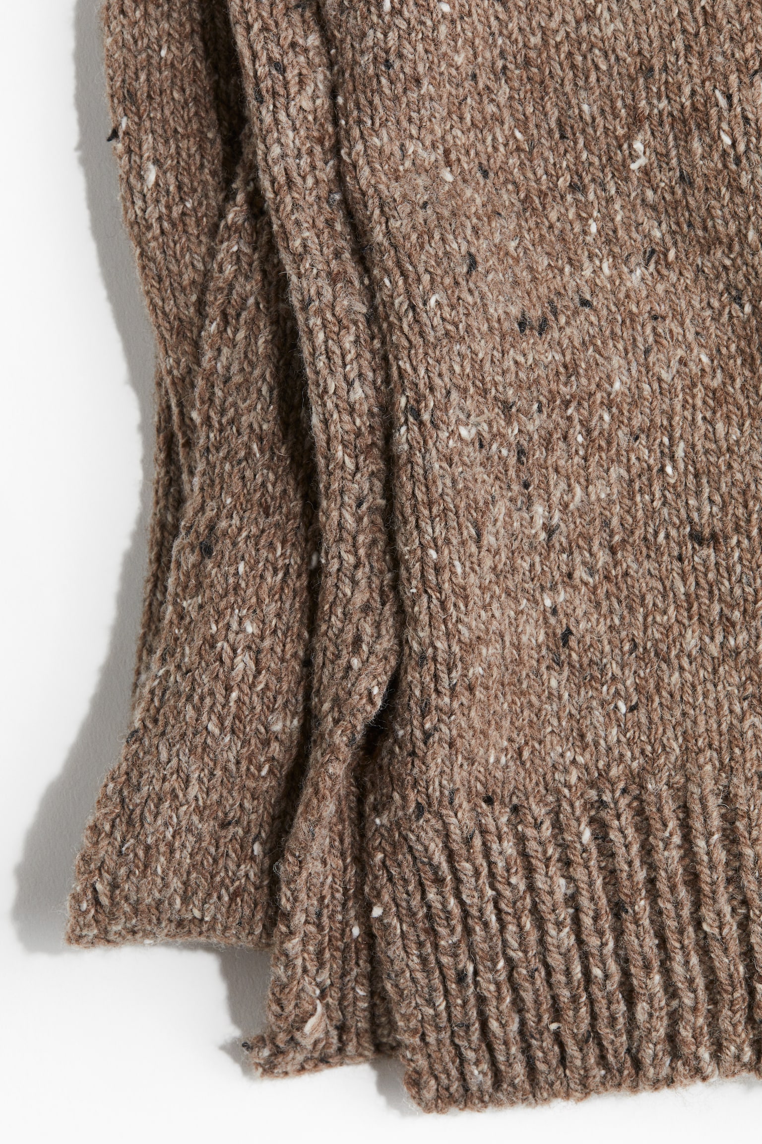 Knitted scarf - Dark beige/Beige - 2