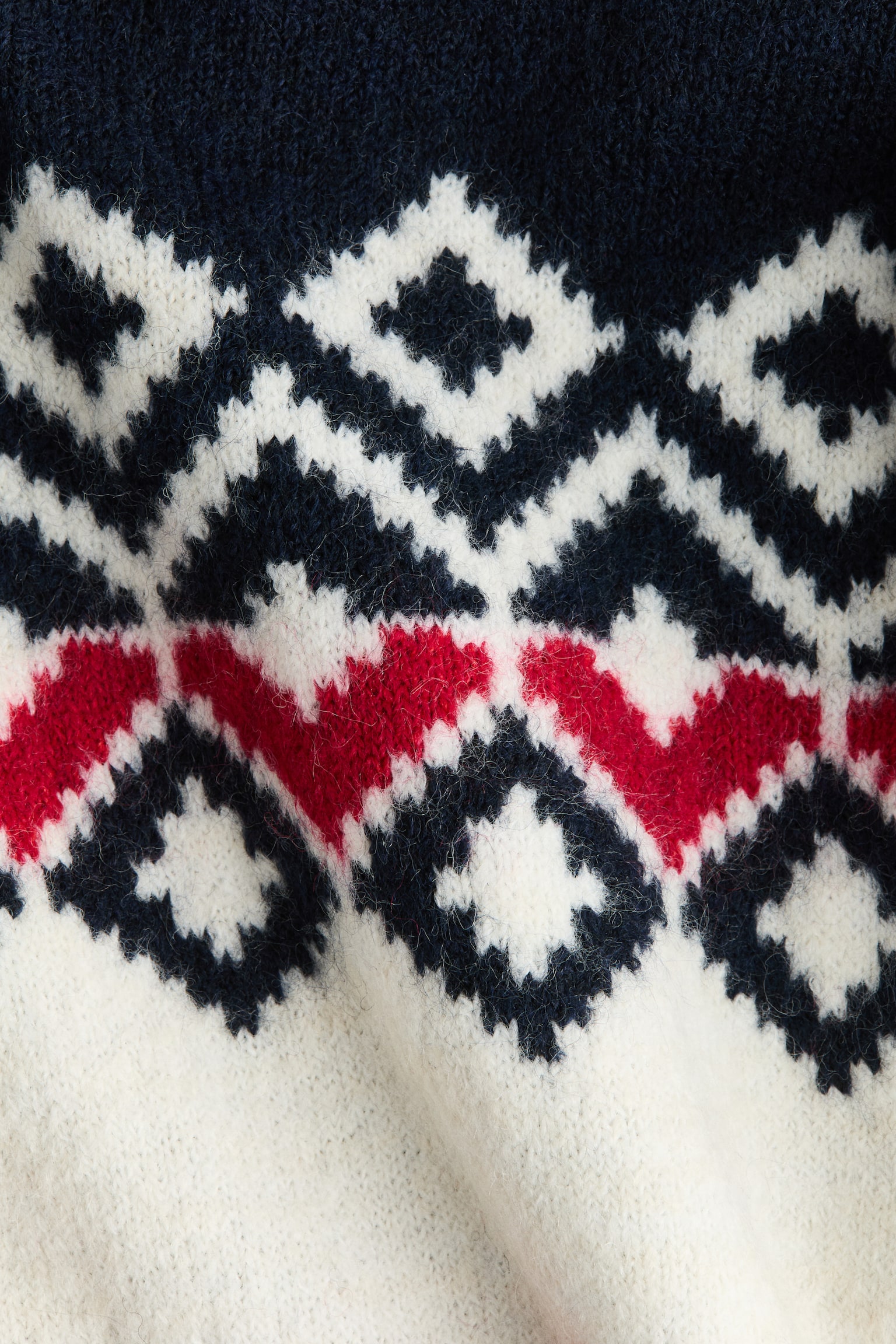 Jacquard-knit jumper - White/Skier - 2