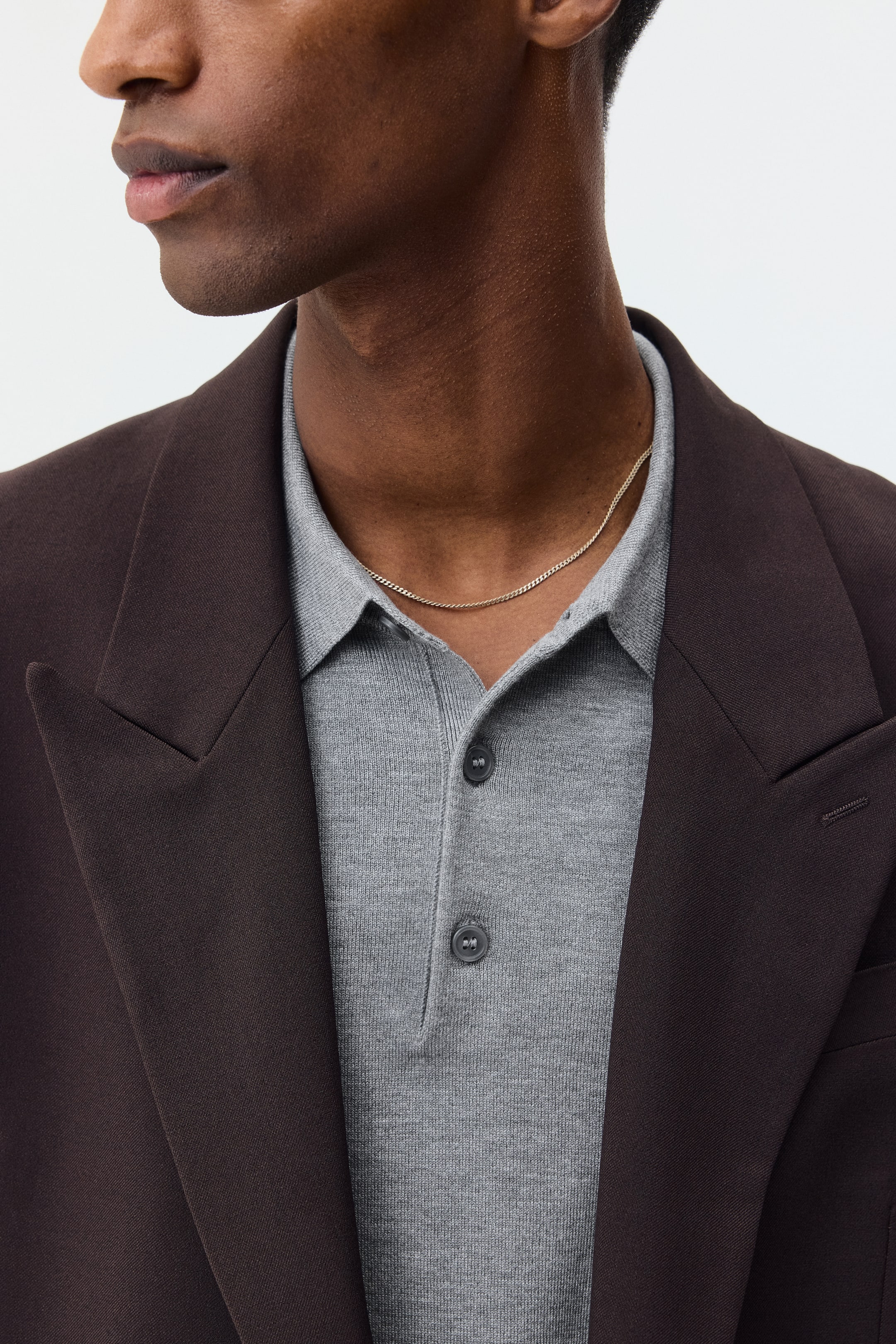 Voir une image plus grande: Polo classique en tricot fin - Gris chiné - HOMME | H&M CA 3