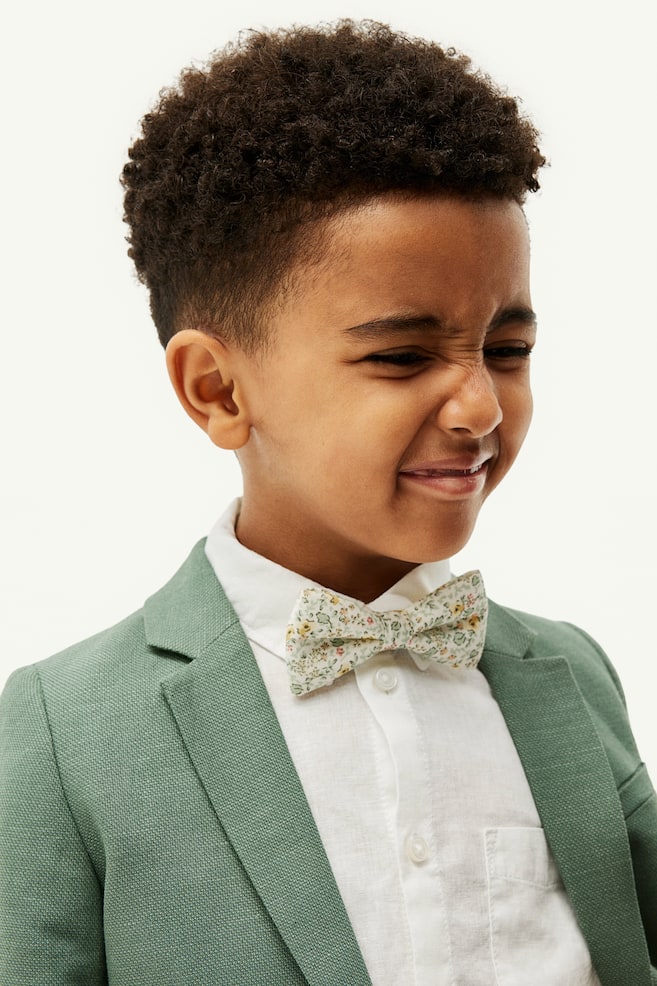 Floral-patterned bow tie - Green/Floral - 2