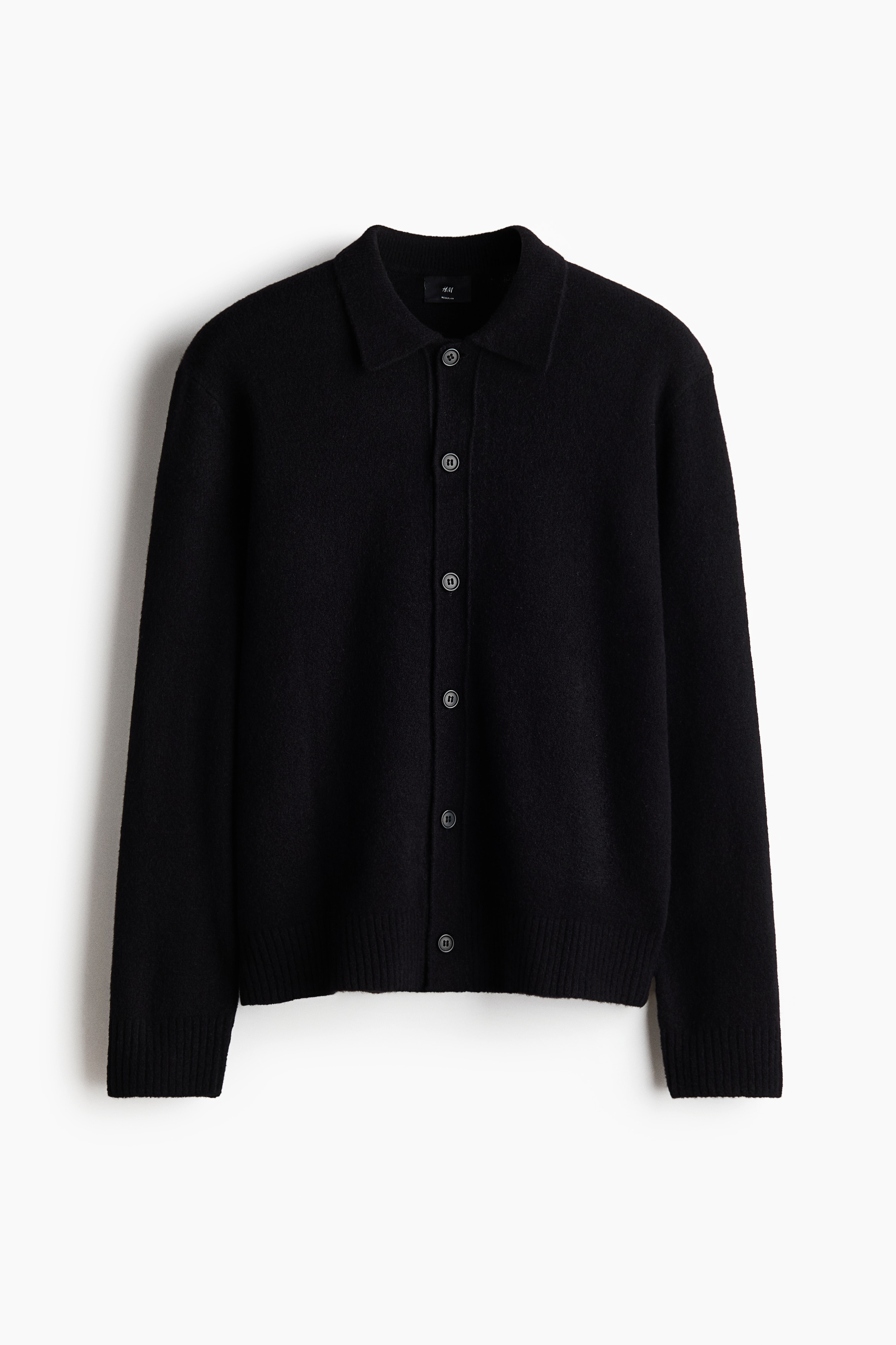 Cardigan Regular Fit - Sort/Kakigrøn/Mørkegråmeleret