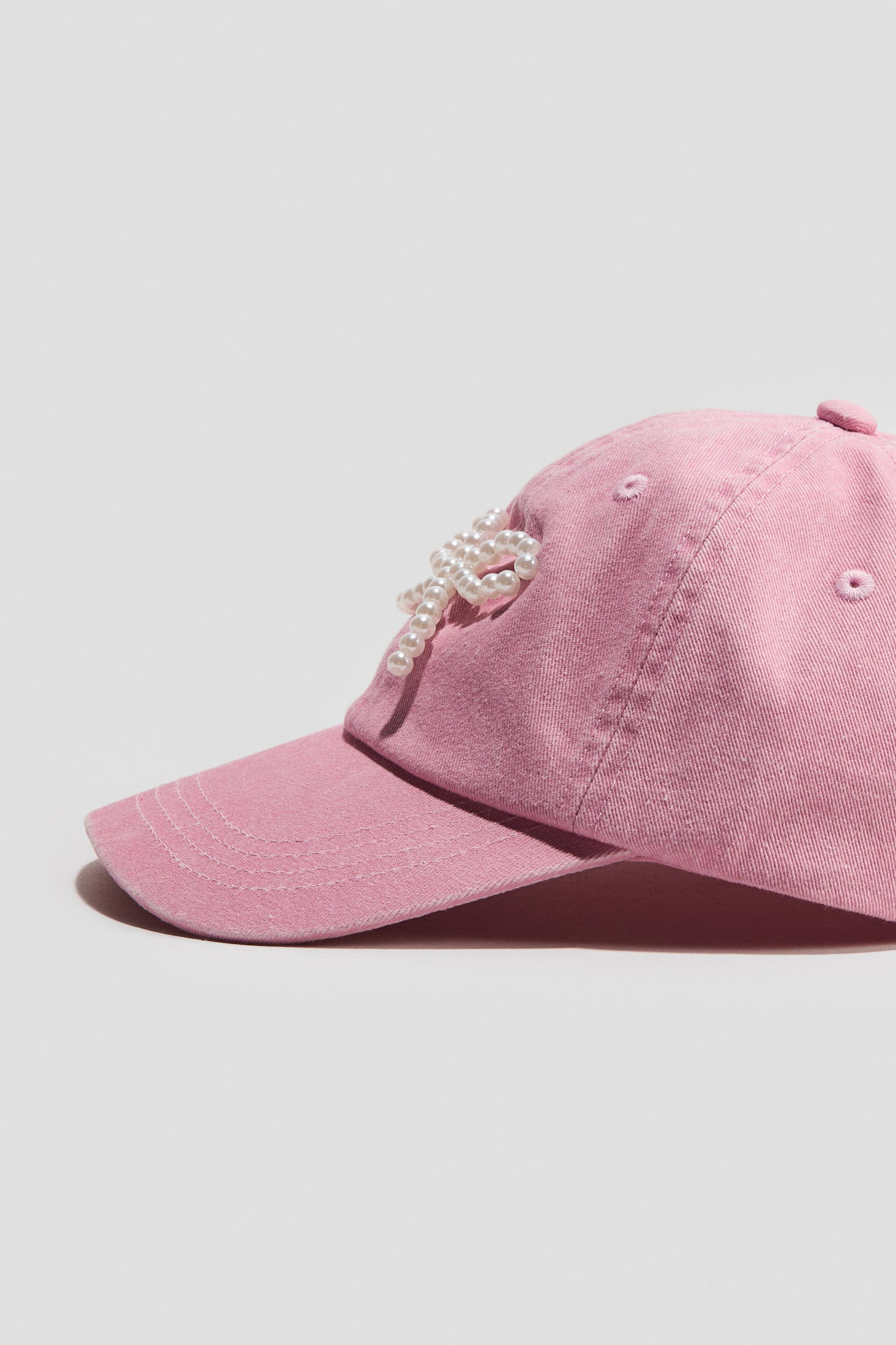Bow-detail cotton cap - Pink/Bow - 2