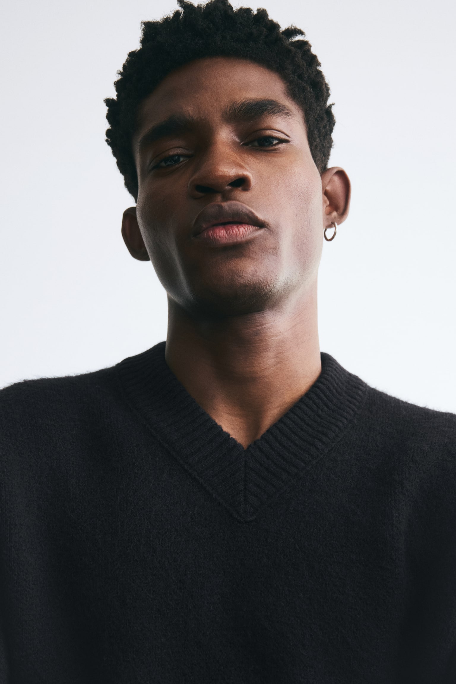 Мужской свитер H&M Relaxed-Fit, цвет: Чёрный — фото 4