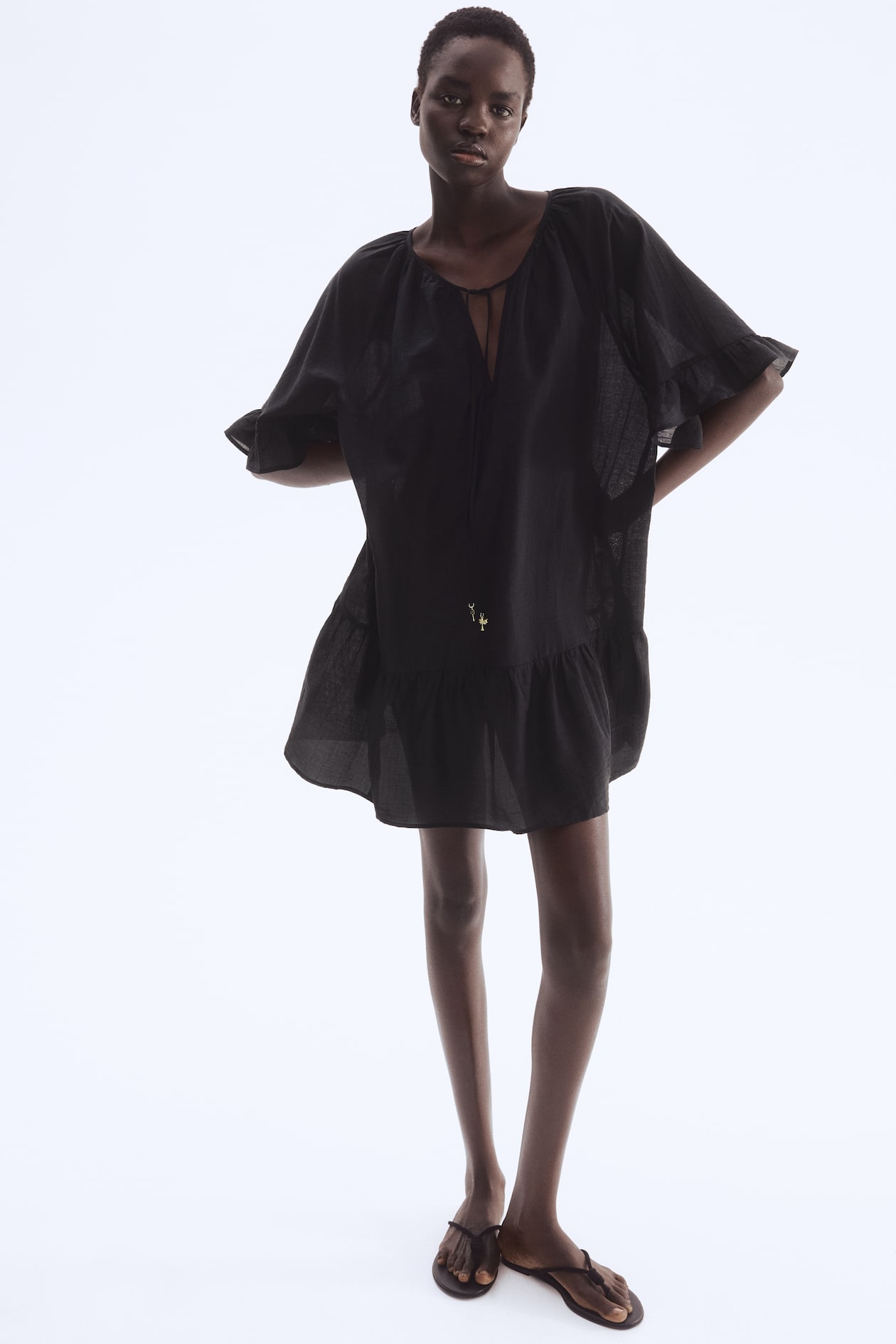 Tie-Detail Tunic Dress - image 2