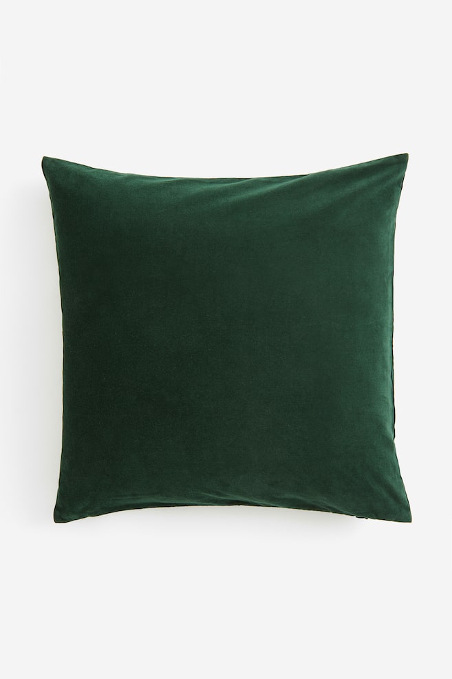 Cotton velvet cushion cover - Dark green/Dark grey/Beige/Dark khaki green/dc/dc/dc/dc/dc/dc/dc/dc/dc/dc/dc - 1