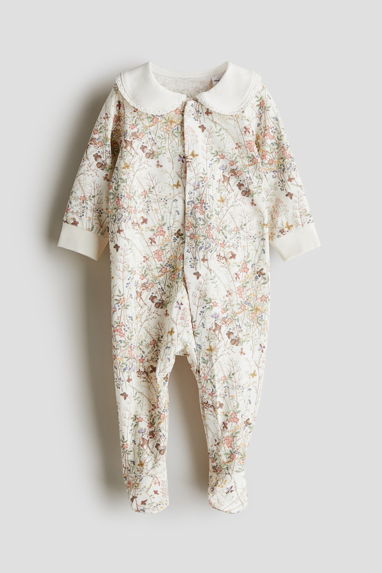 Patterned Cotton Pajama Jumpsuit