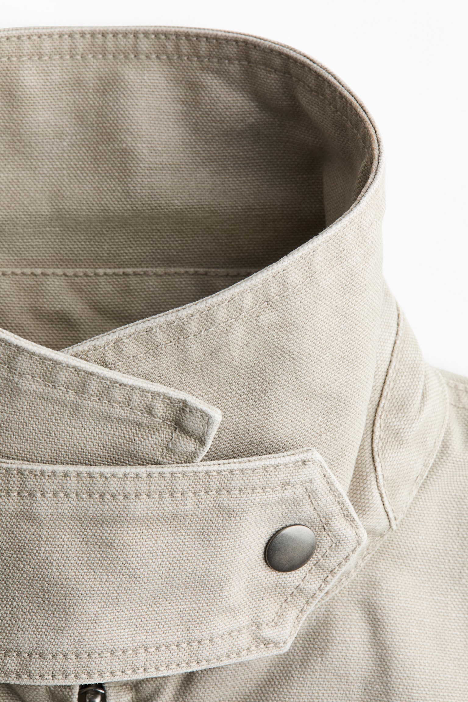 Padded canvas jacket - Beige - 8