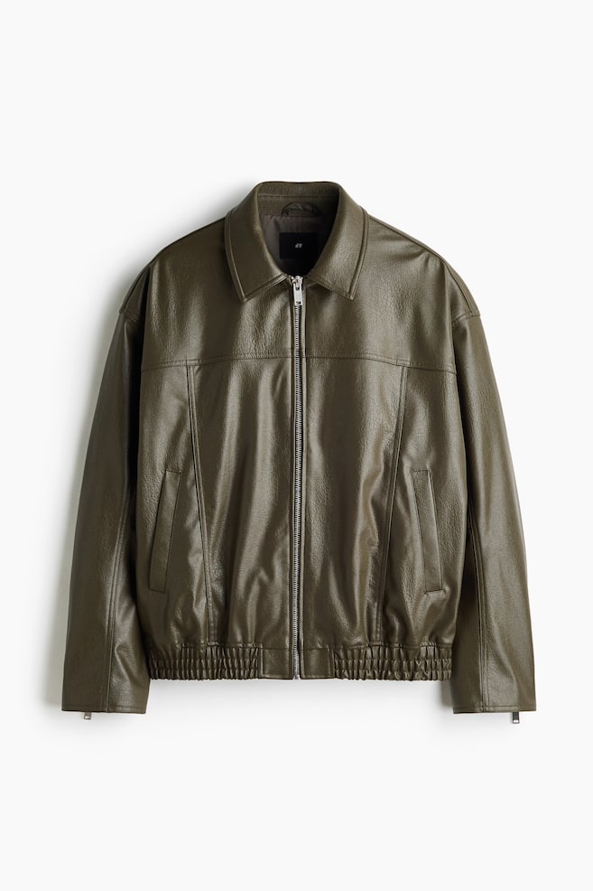 Coated jacket - Vert kaki - 1