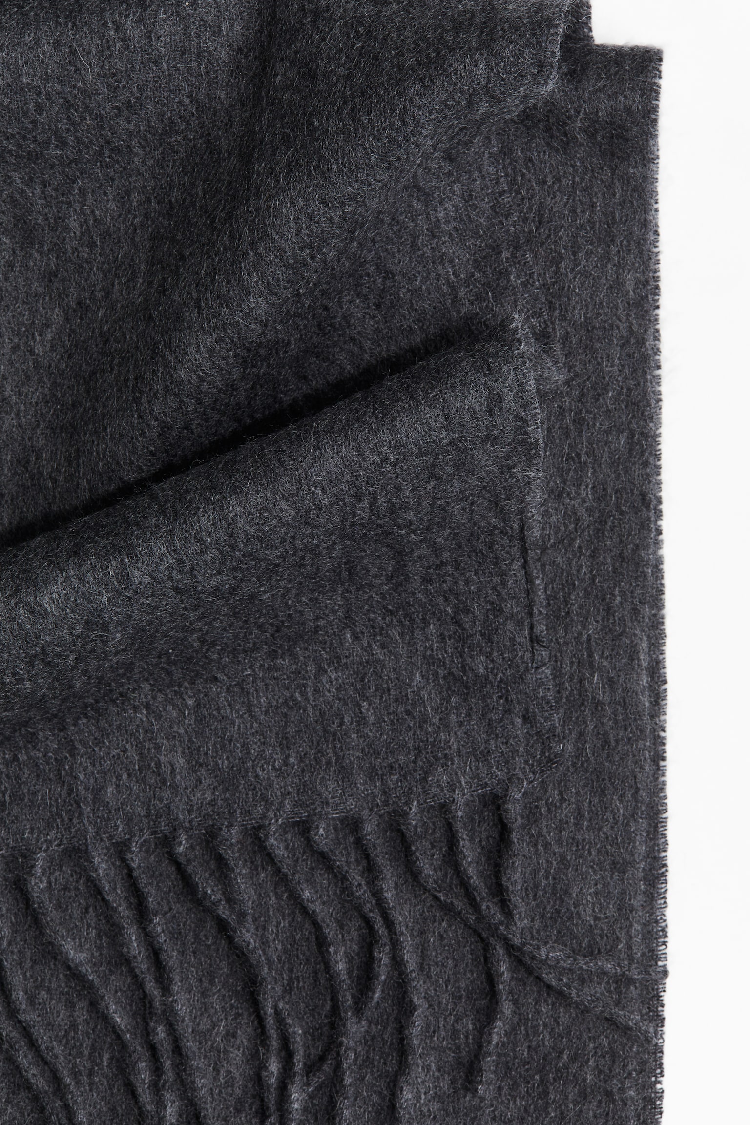 Cashmere scarf - Dark grey/Black/Grey/Dark beige - 2