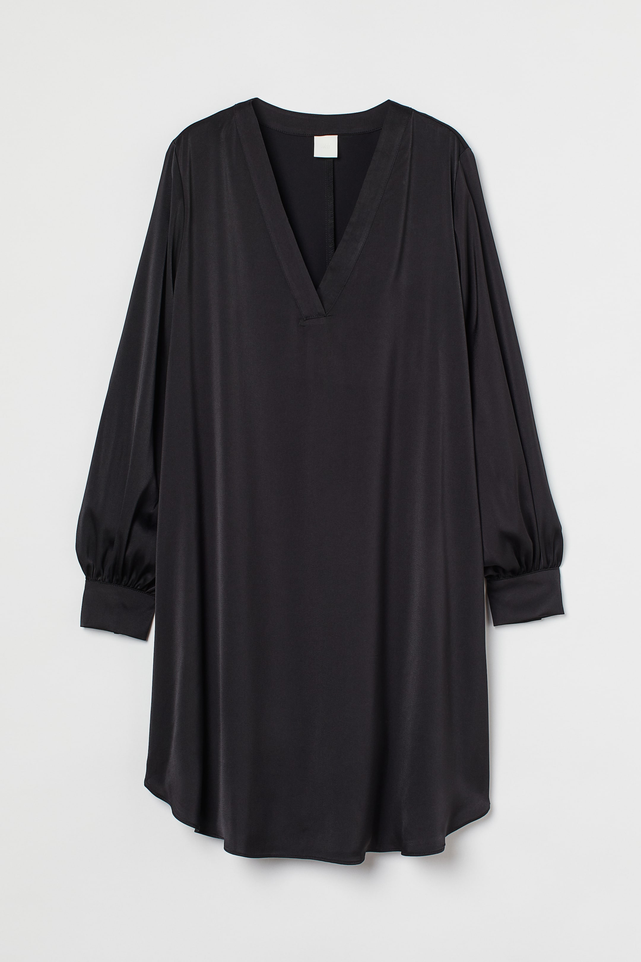 Grotere afbeelding bekijken: Satijnen tuniek - Zwart - DAMES | H&M NL 1