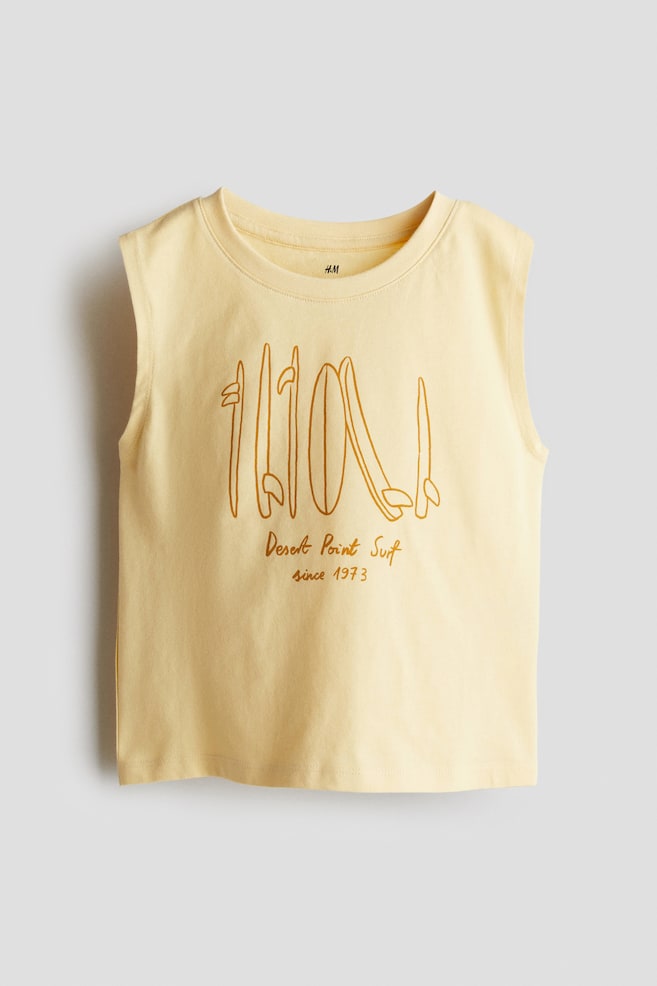 Tanktop med tryk - Gul/Desert Point - 1
