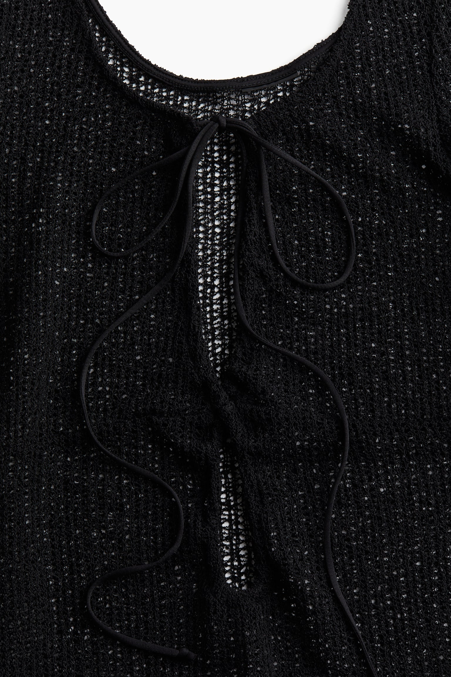 Drawstring-detail beach dress - Black - 4