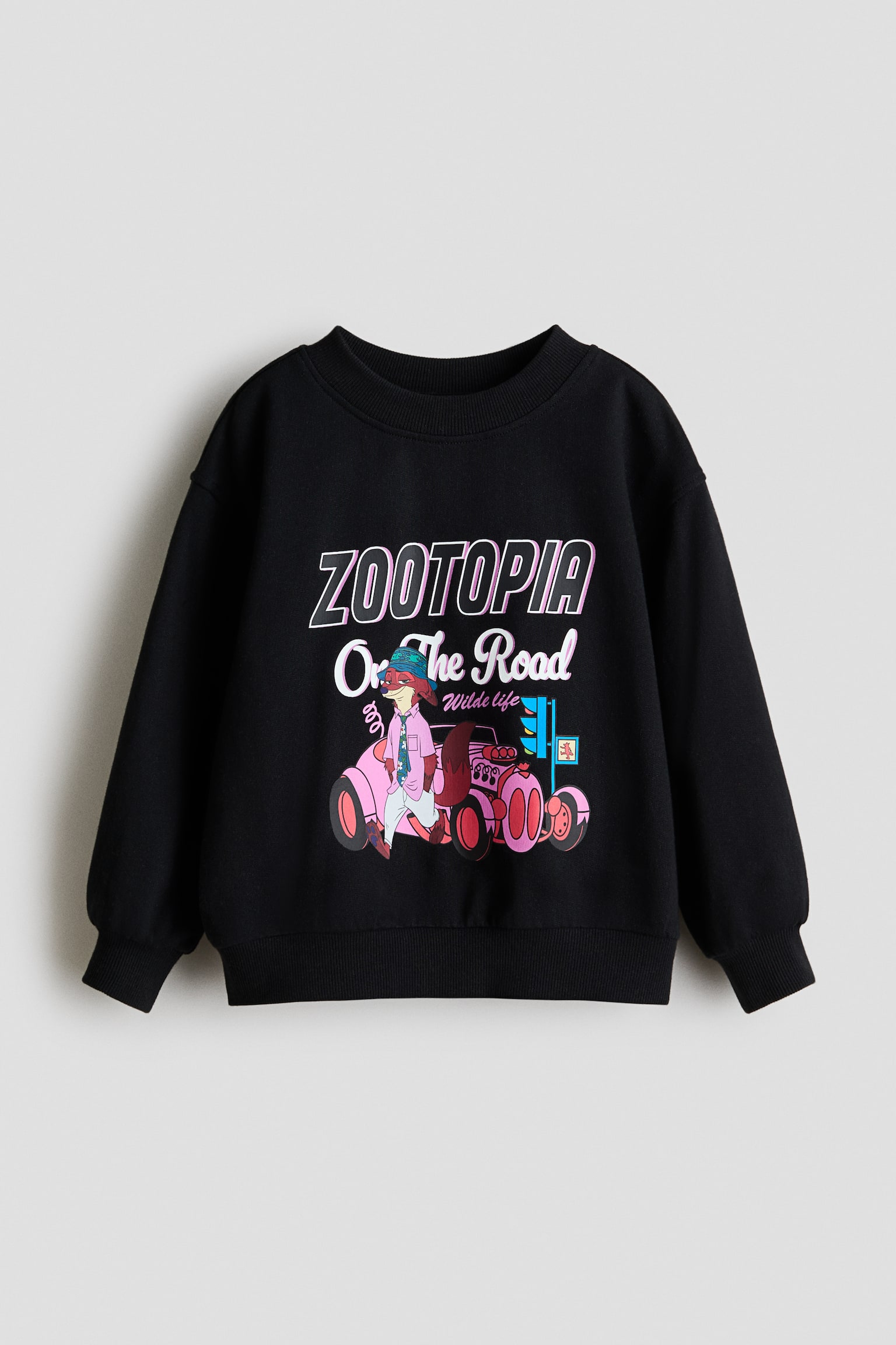 プリントデザインスウェットシャツ - ブラック／ズートピア - 2