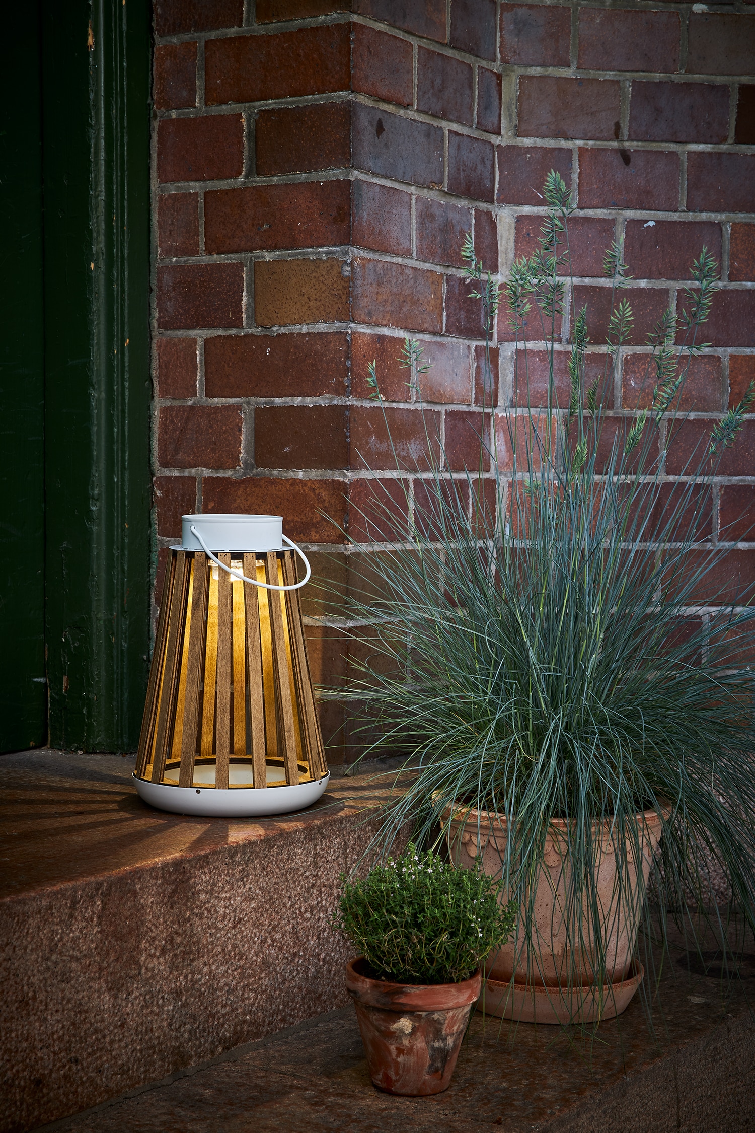 Solcelledrevet Lanterne Cantania 28 Cm - Beige