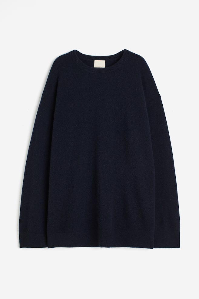 Oversized cashmere jumper - Navy blue/Black/Grey/Light grey marl - 2