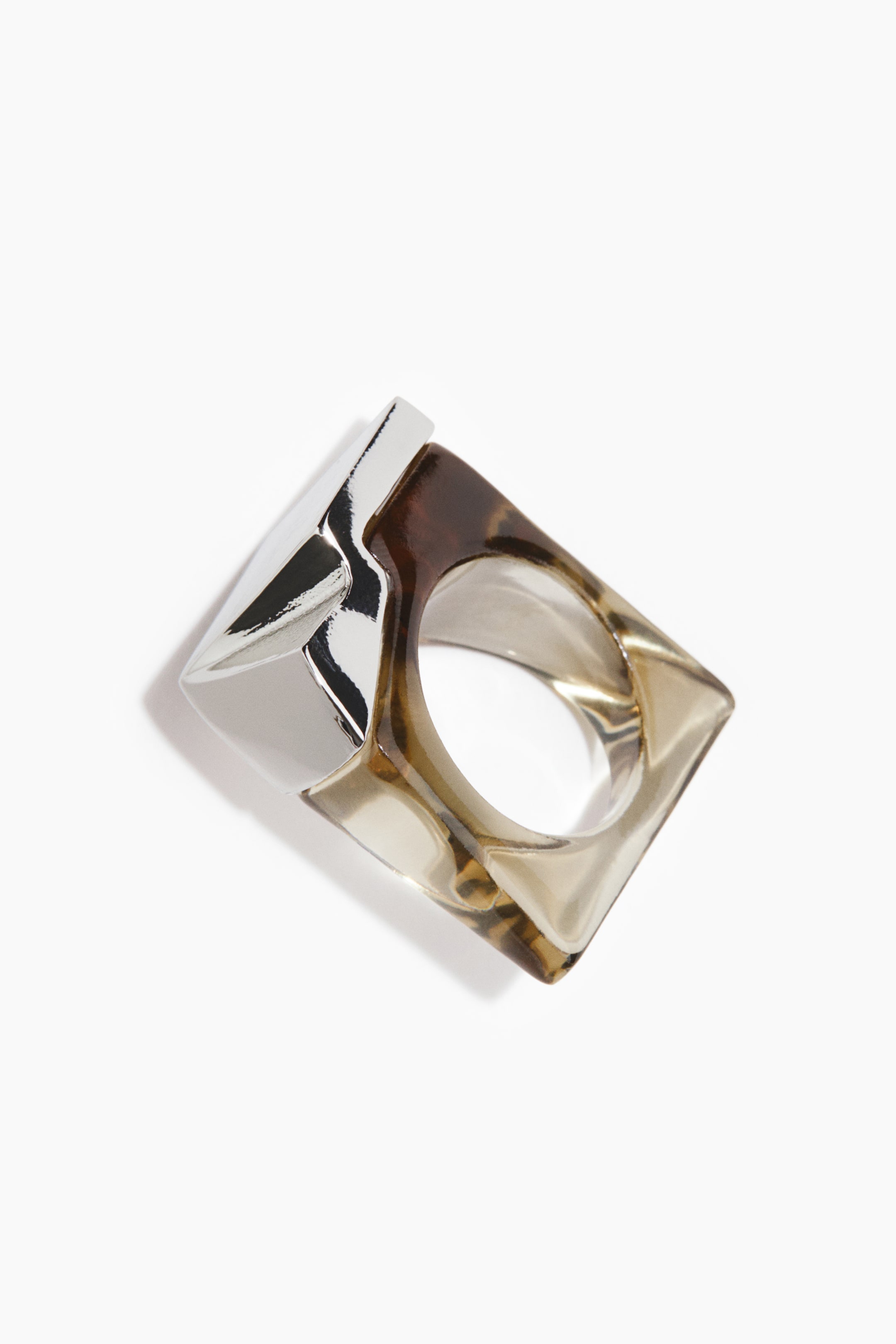 查看大圖: Geometric ring - 銀色/米色 - Ladies | H&M HK 3