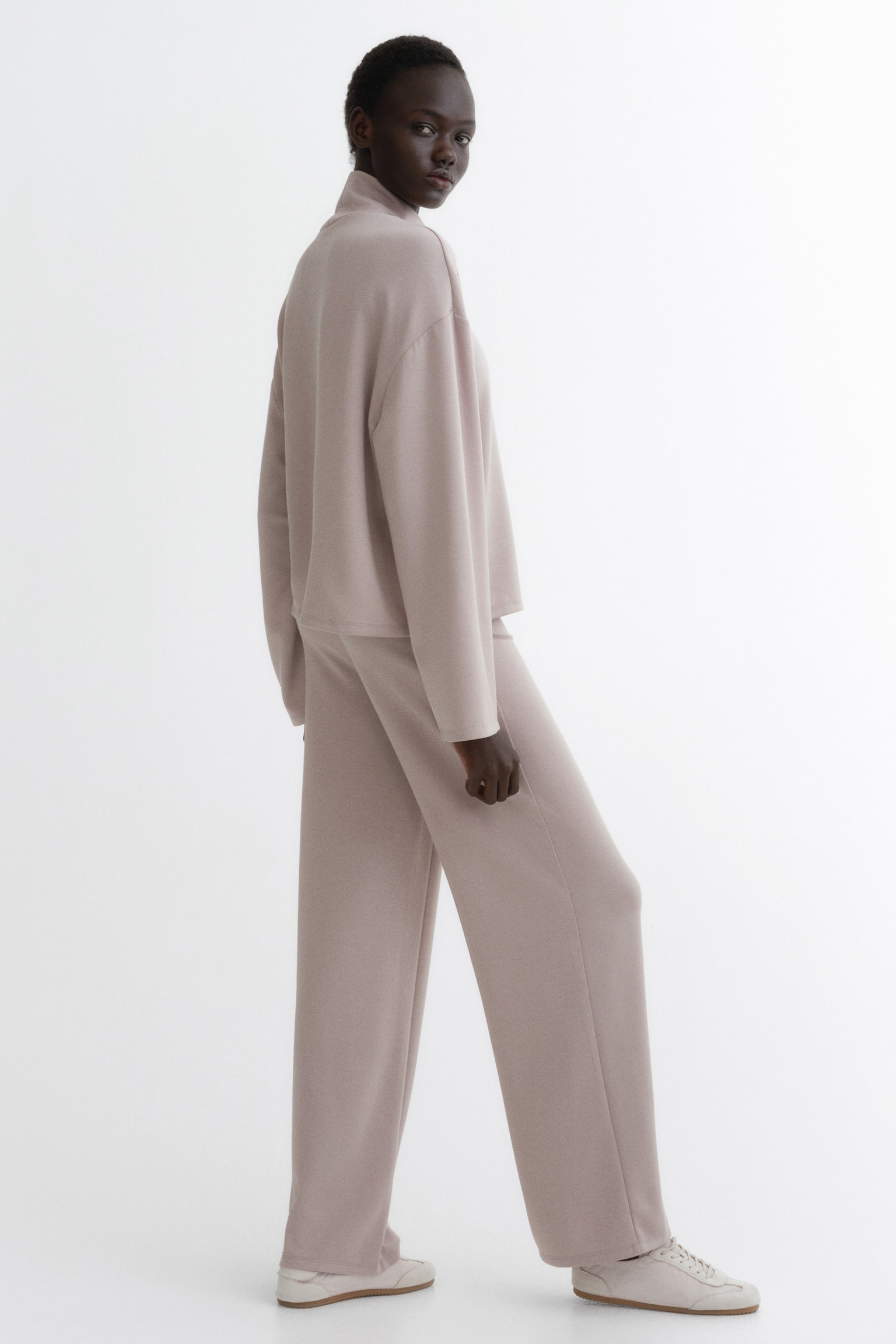 2-piece top and trousers set - Light mole/Navy blue - 4