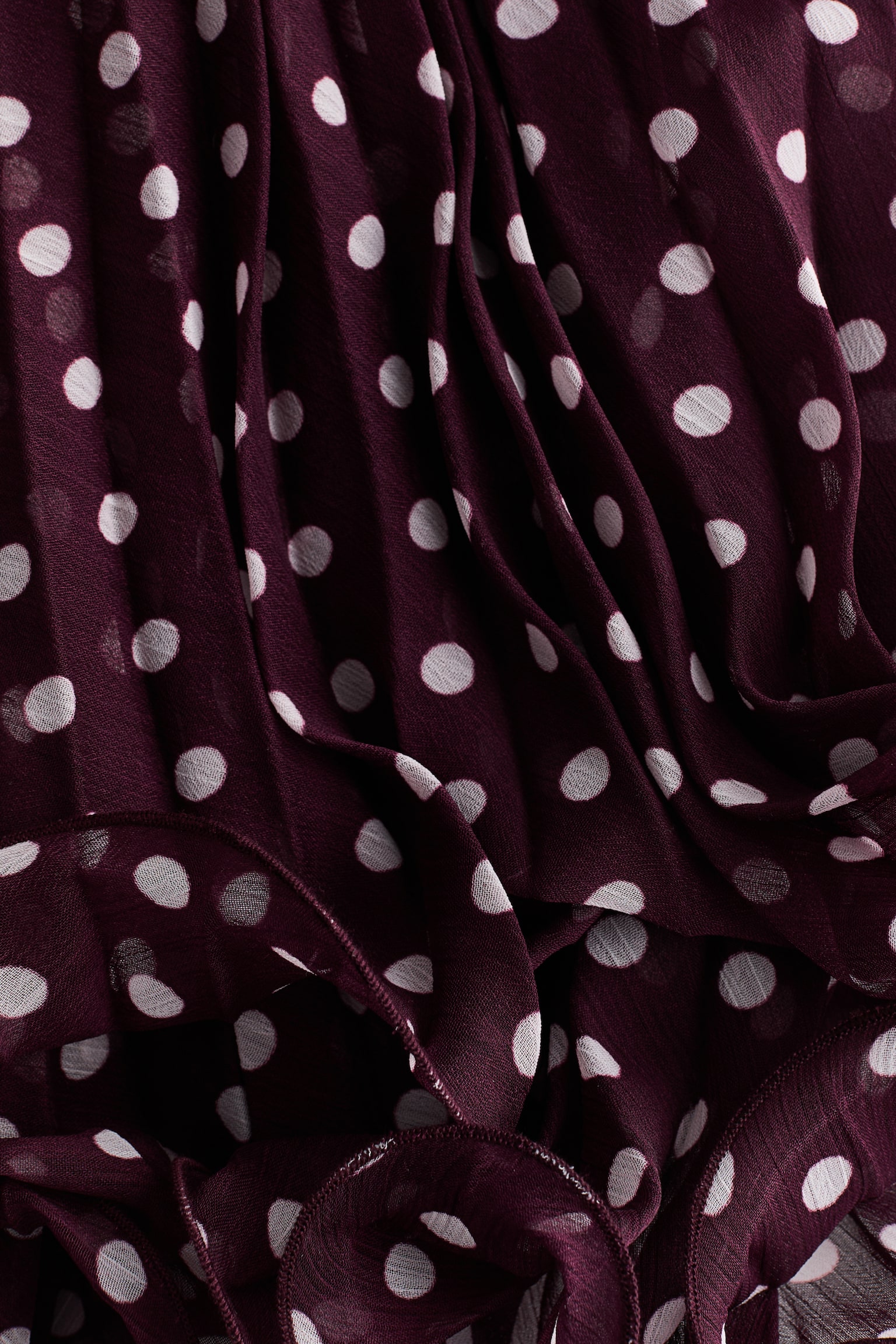 Pleated mini skirt - Burgundy/Polka dot/Brown/Leopard print/Black/Zebra print - 2