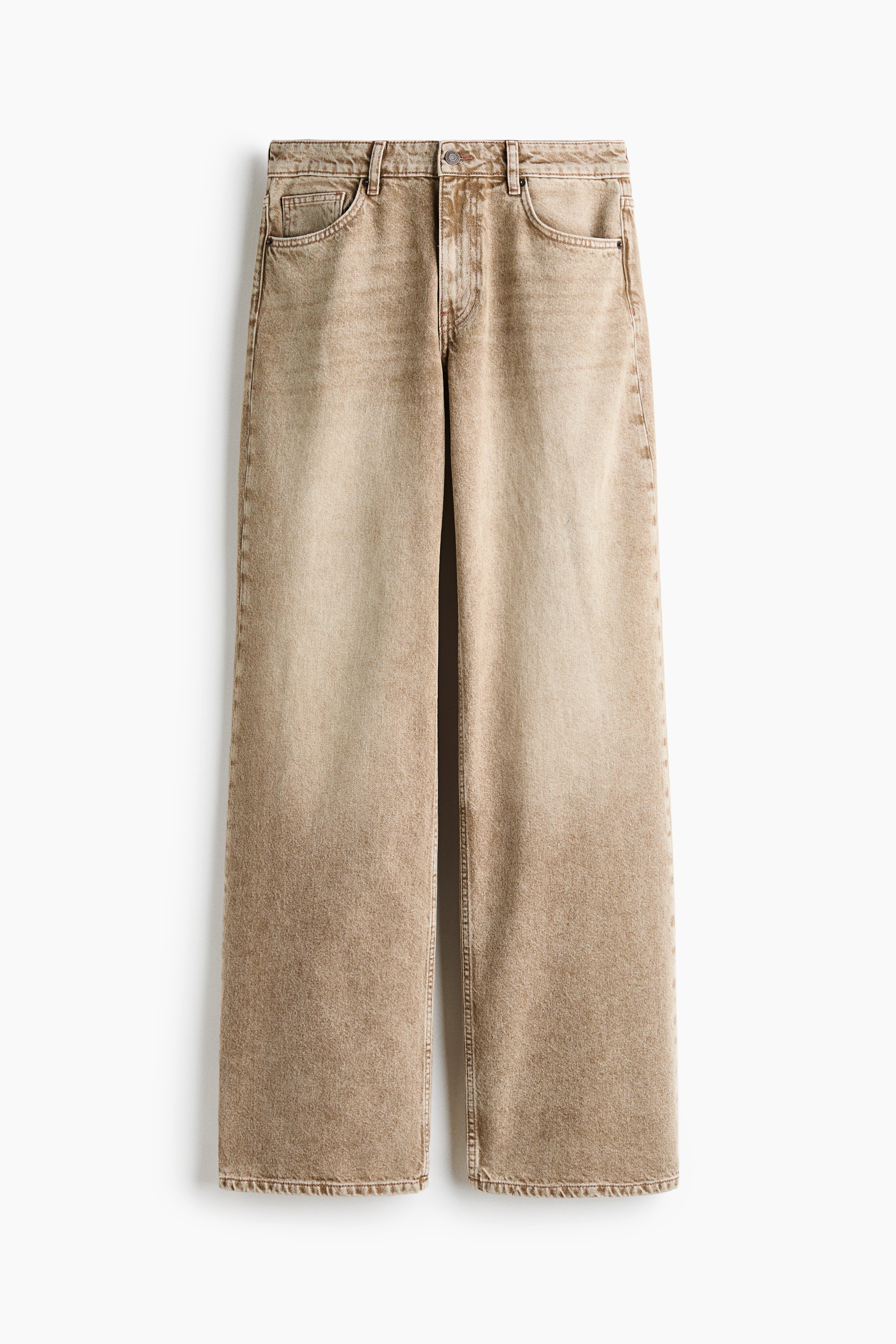 Tall Fit Wide Regular Waist Jeans - Beige/Azul denim