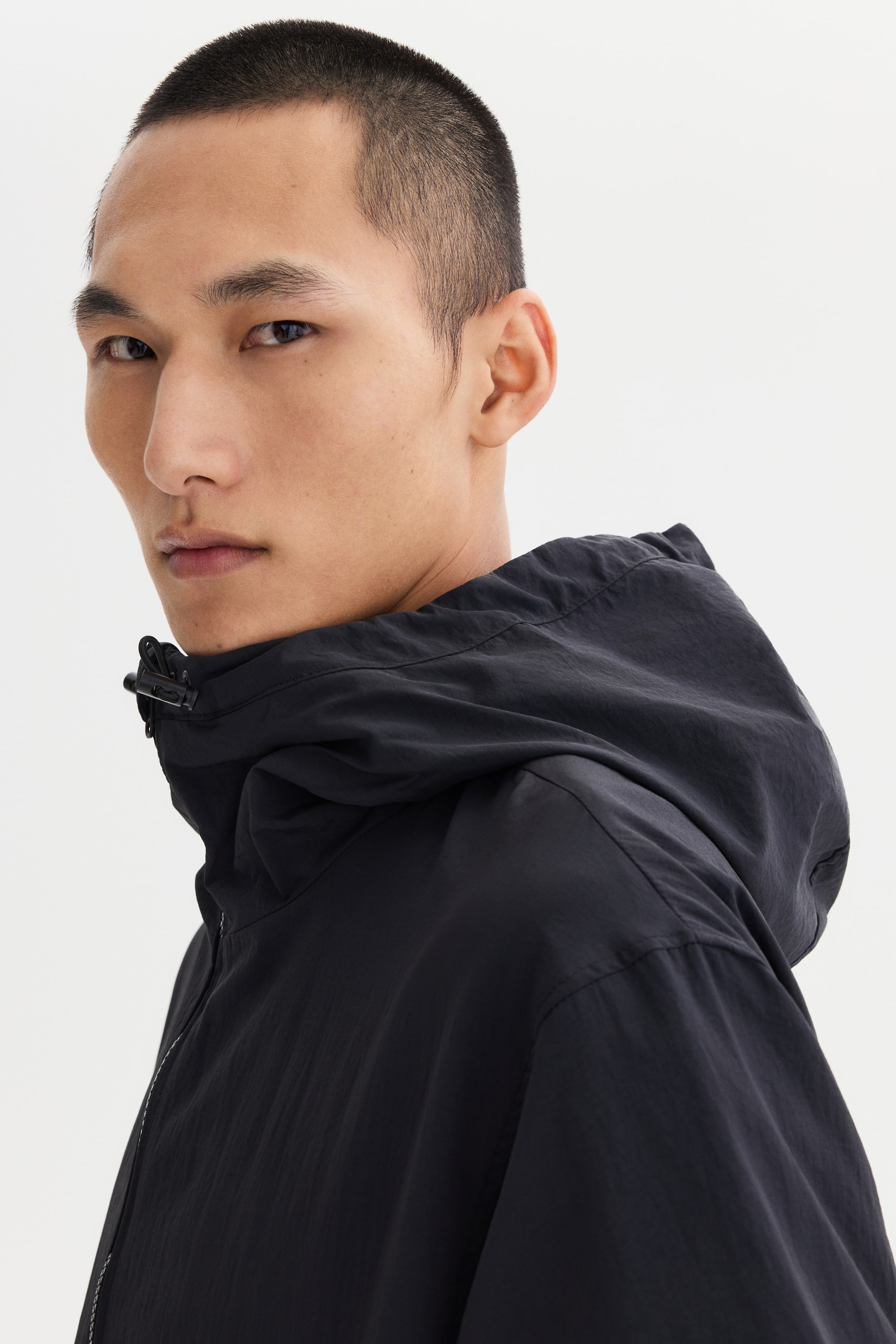 Water-Repellent Nylon Windbreaker