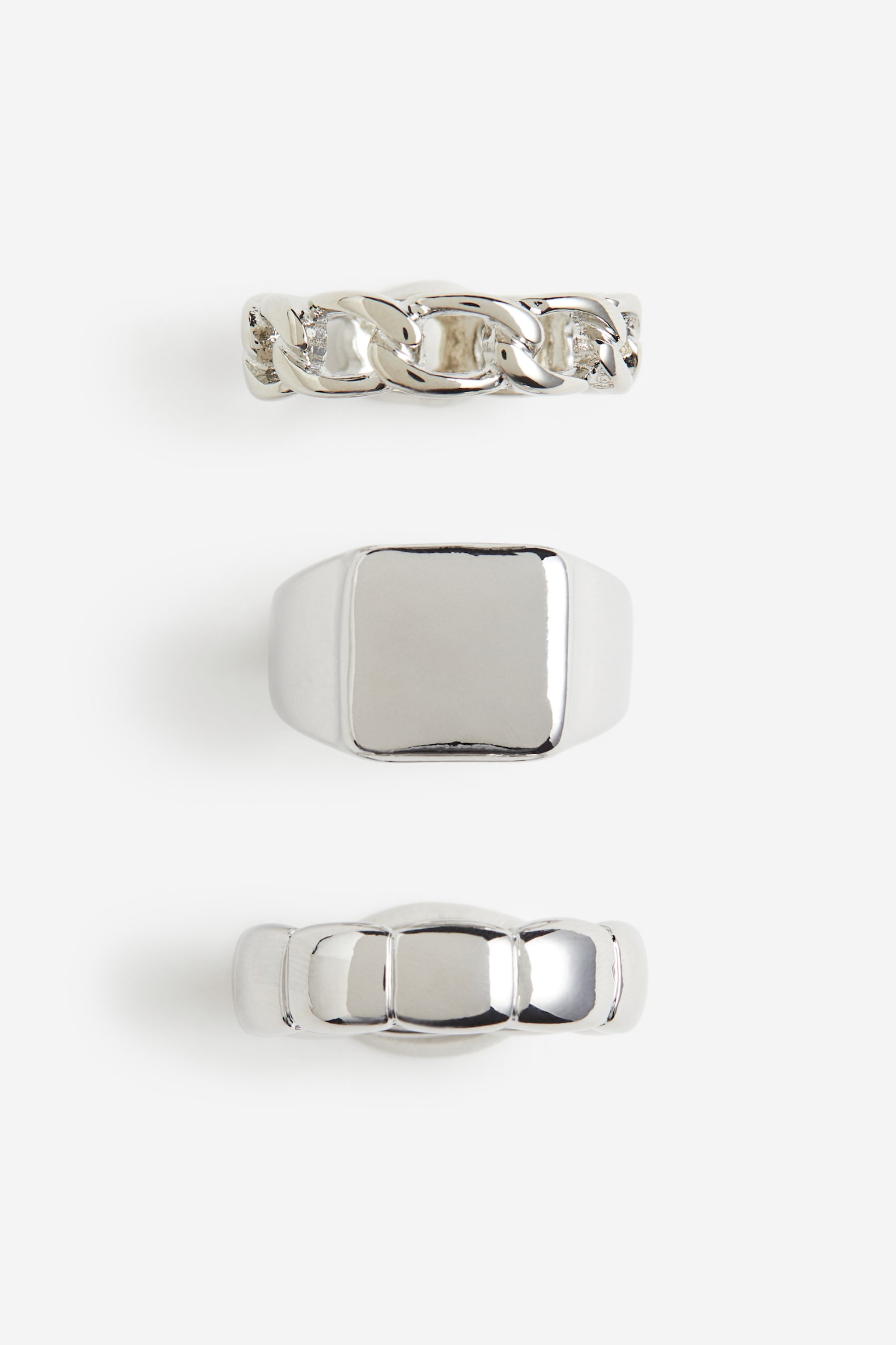 3-pack rings - Silver-coloured - 1