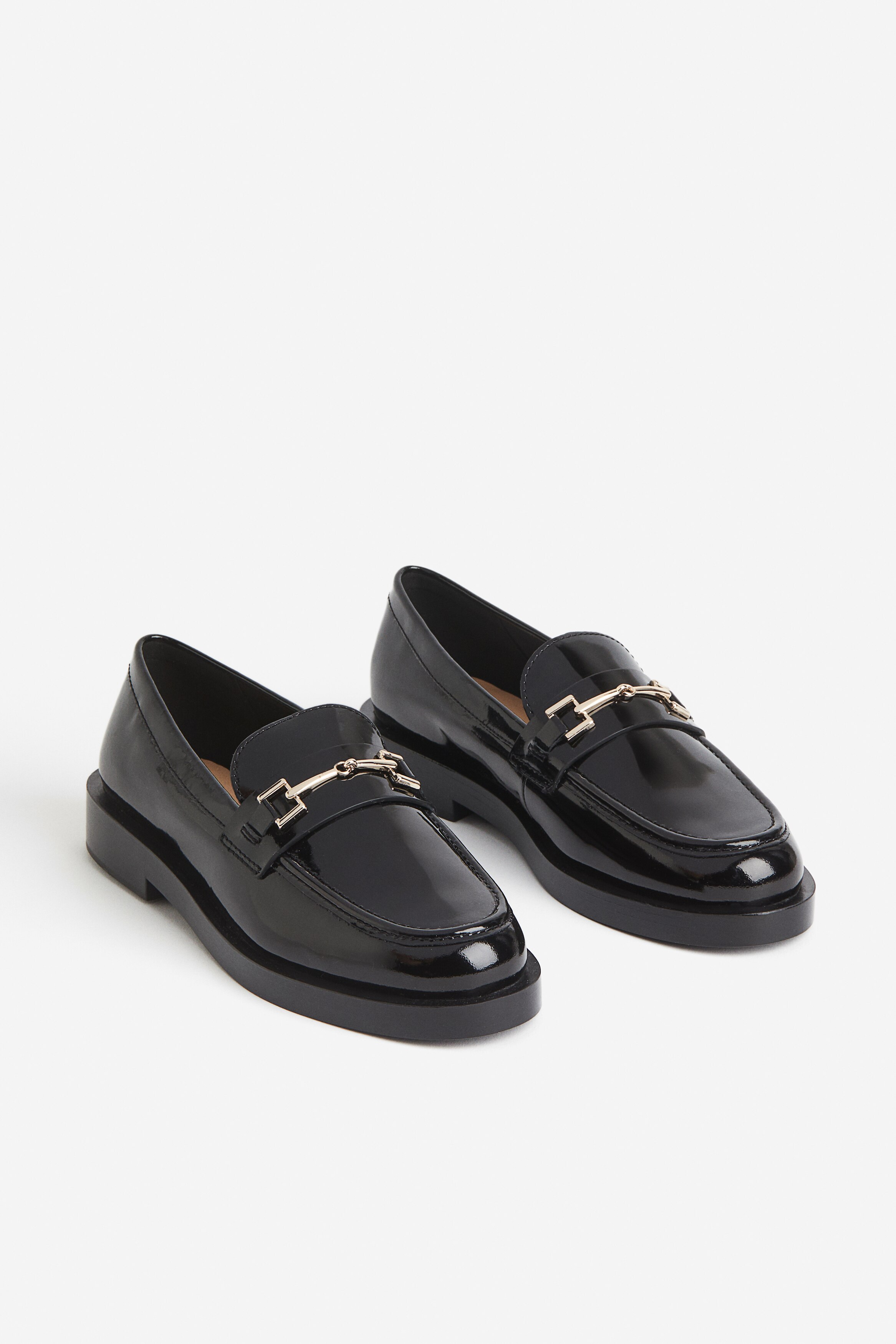 Loafer aus Leder - Niedriger Absatz - Schwarz - Ladies | H&M DE 