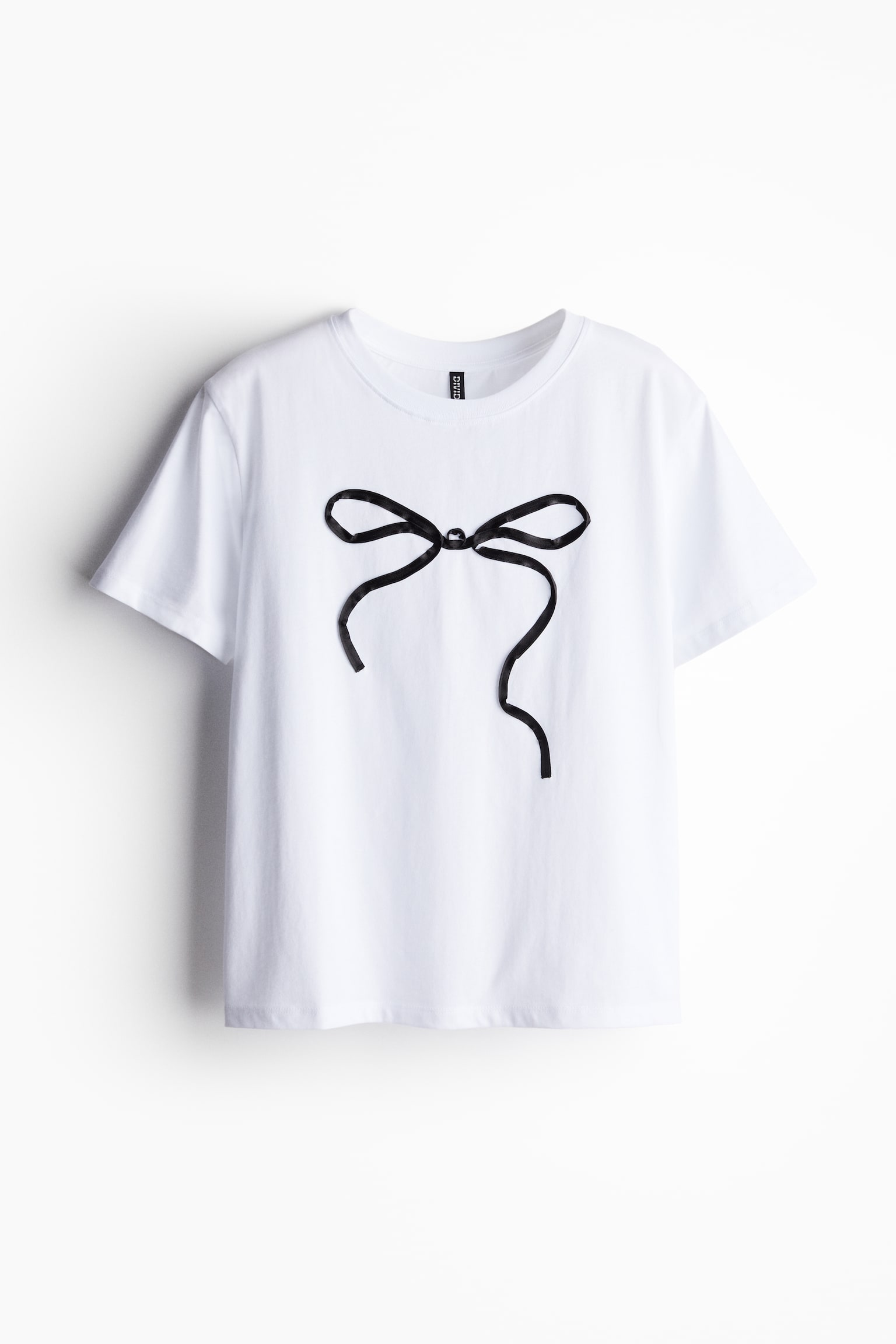 Motif-detail T-shirt - White/Bow/Black/Bow/Cream/Butterflies/Black/Butterflies - 2