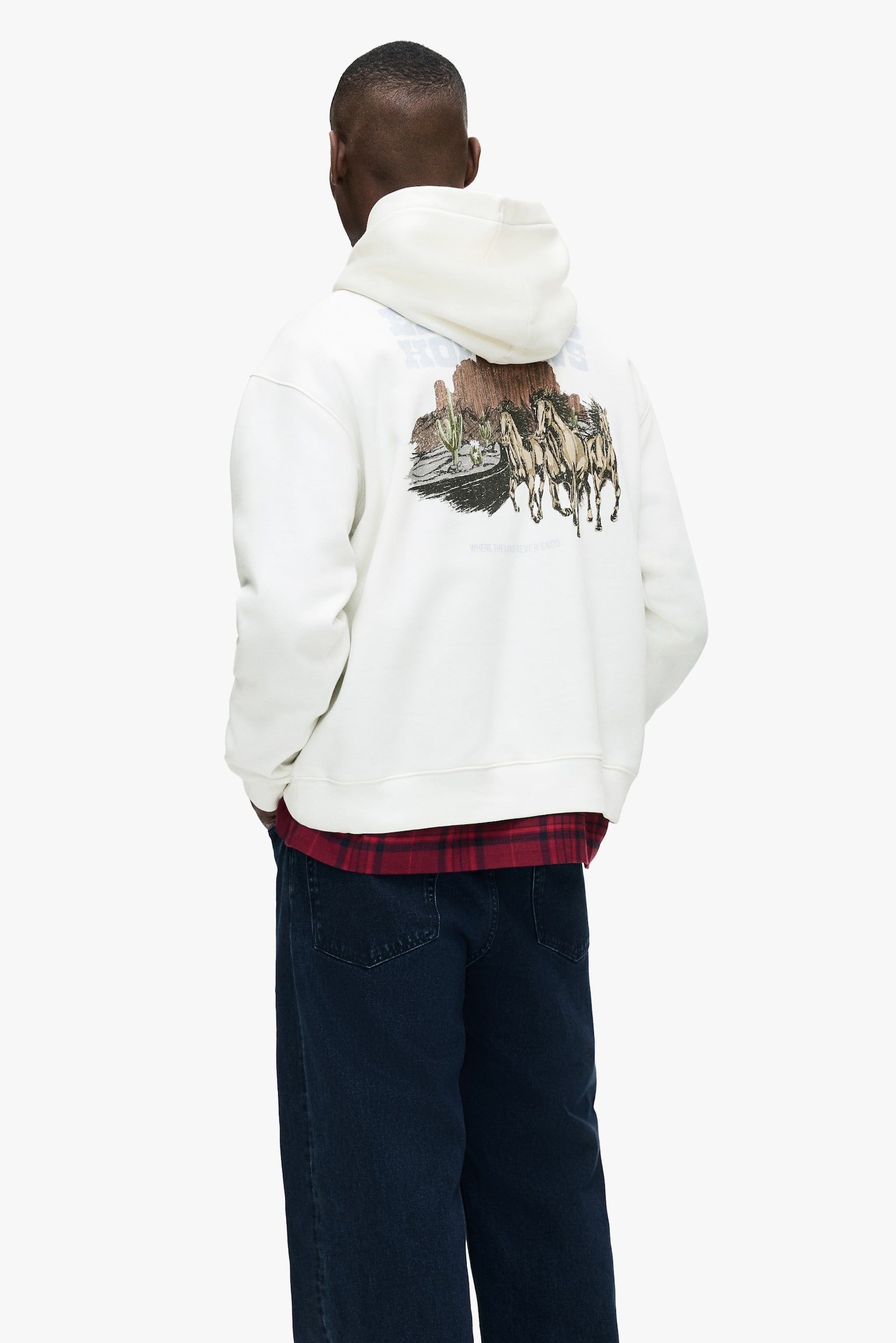 Relaxed Fit Printed hoodie - White/Endless Horizons - 3