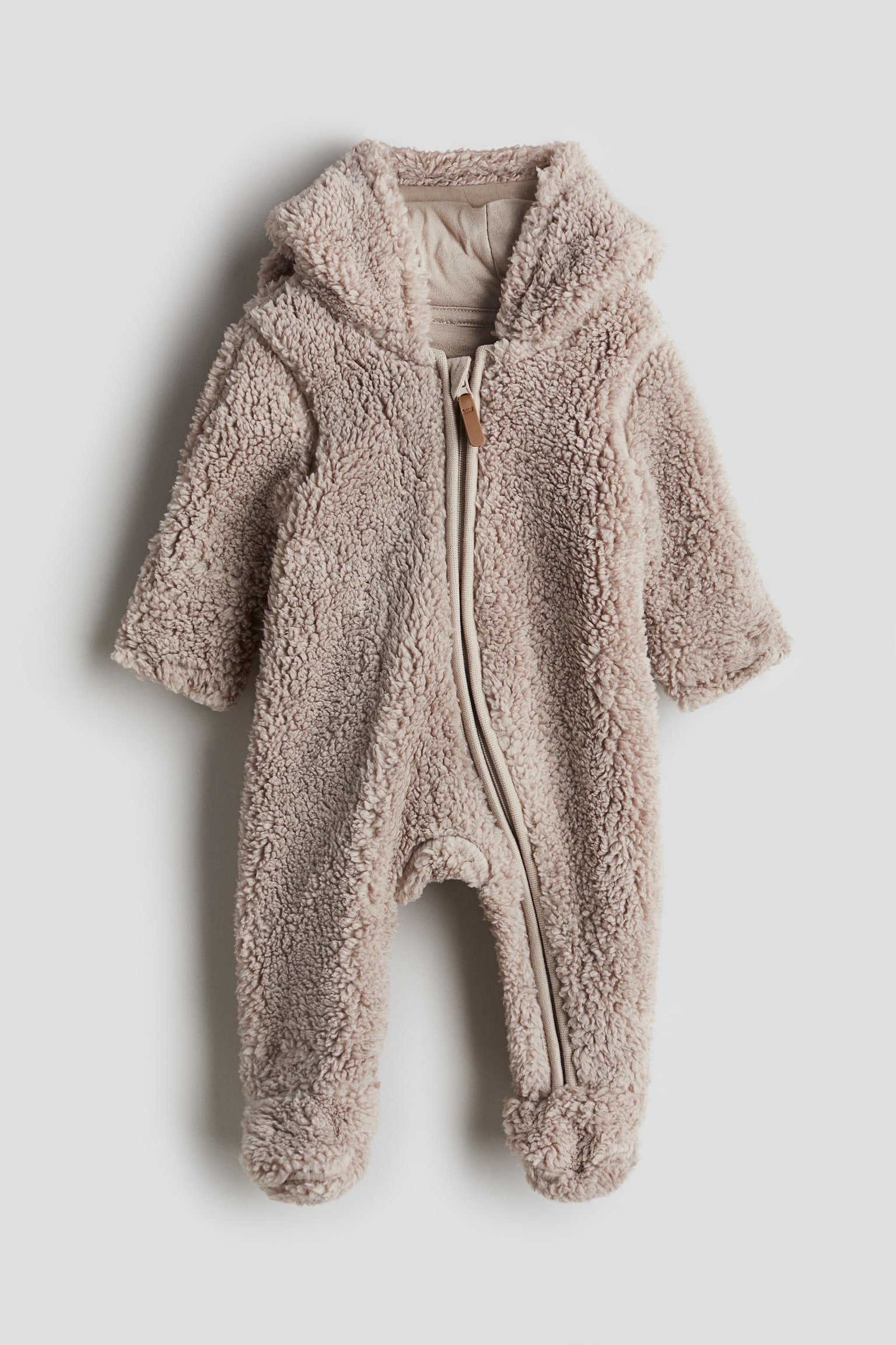 Детские свитеры H&M Pile Bunting with Ears, цвет: Бежевый — фото 1