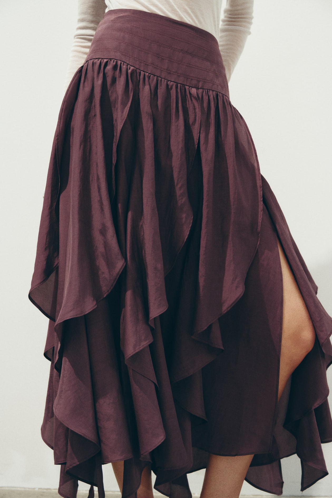 Asymmetric Midi Skirt - image 3