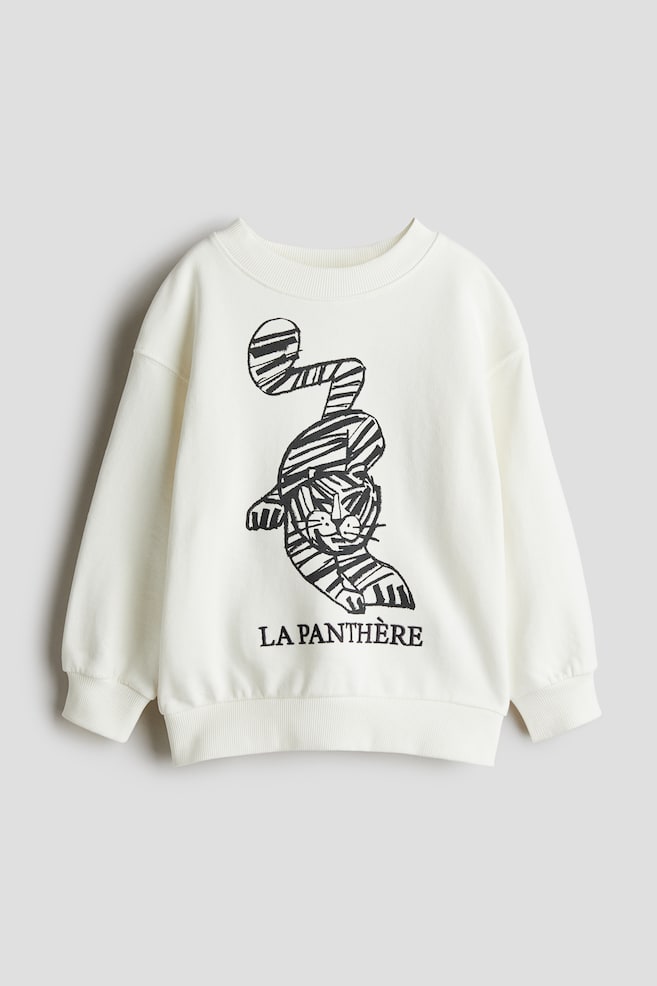Printed crew-neck sweatshirt - White/La Panthère/Light grey marl/Paris/Black/Sports dept./Light blue/New York '92/Yellow/Athlétisme - 1