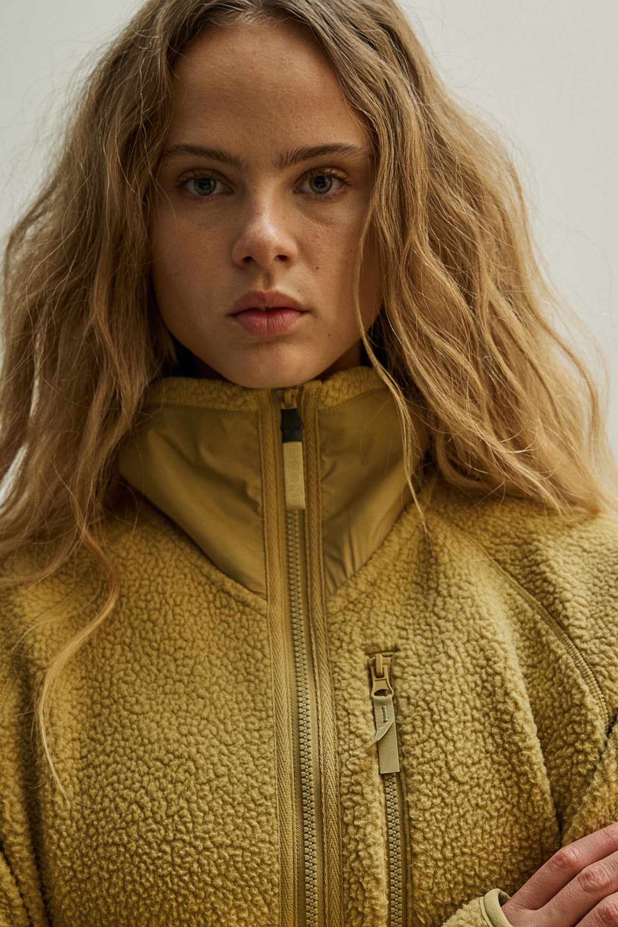 Teddy Fleece Sports Jacket - Mustard yellow - Ladies | H&M US