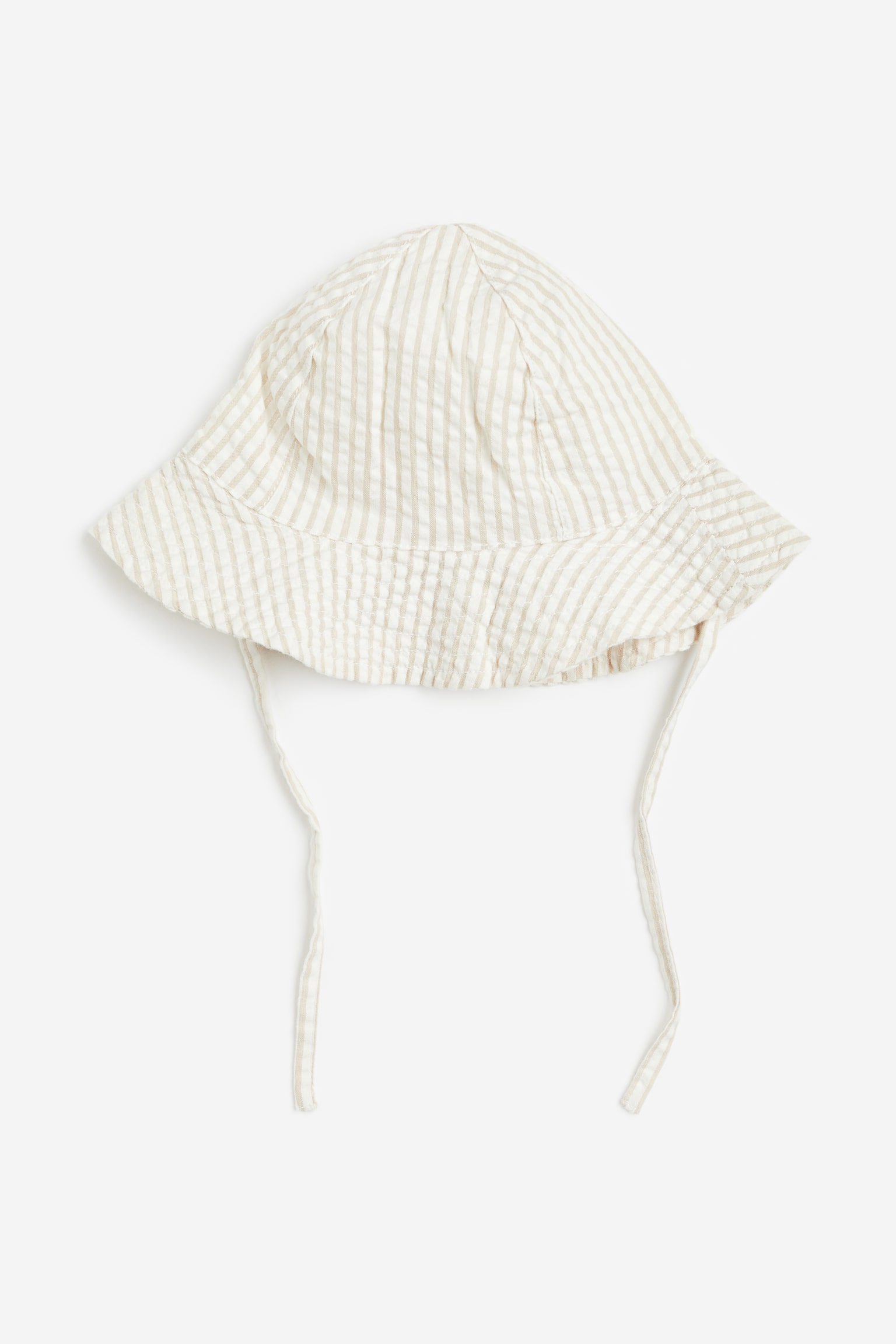 Sun hat - White/Beige-striped - 1