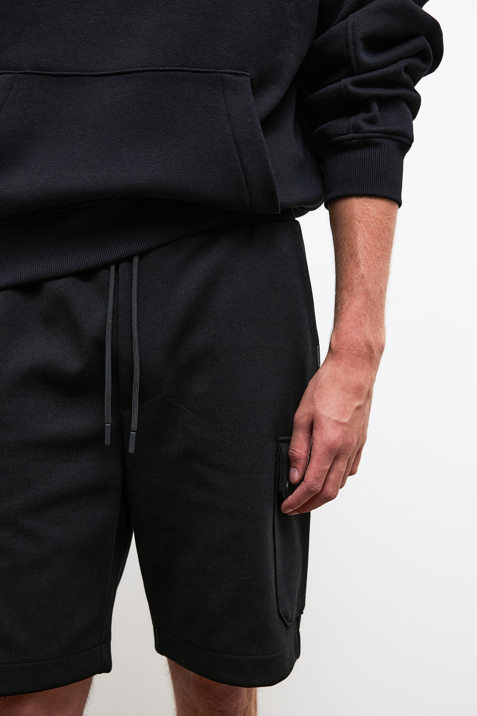 Regular Fit Scuba shorts - Black/Dark grey - 3