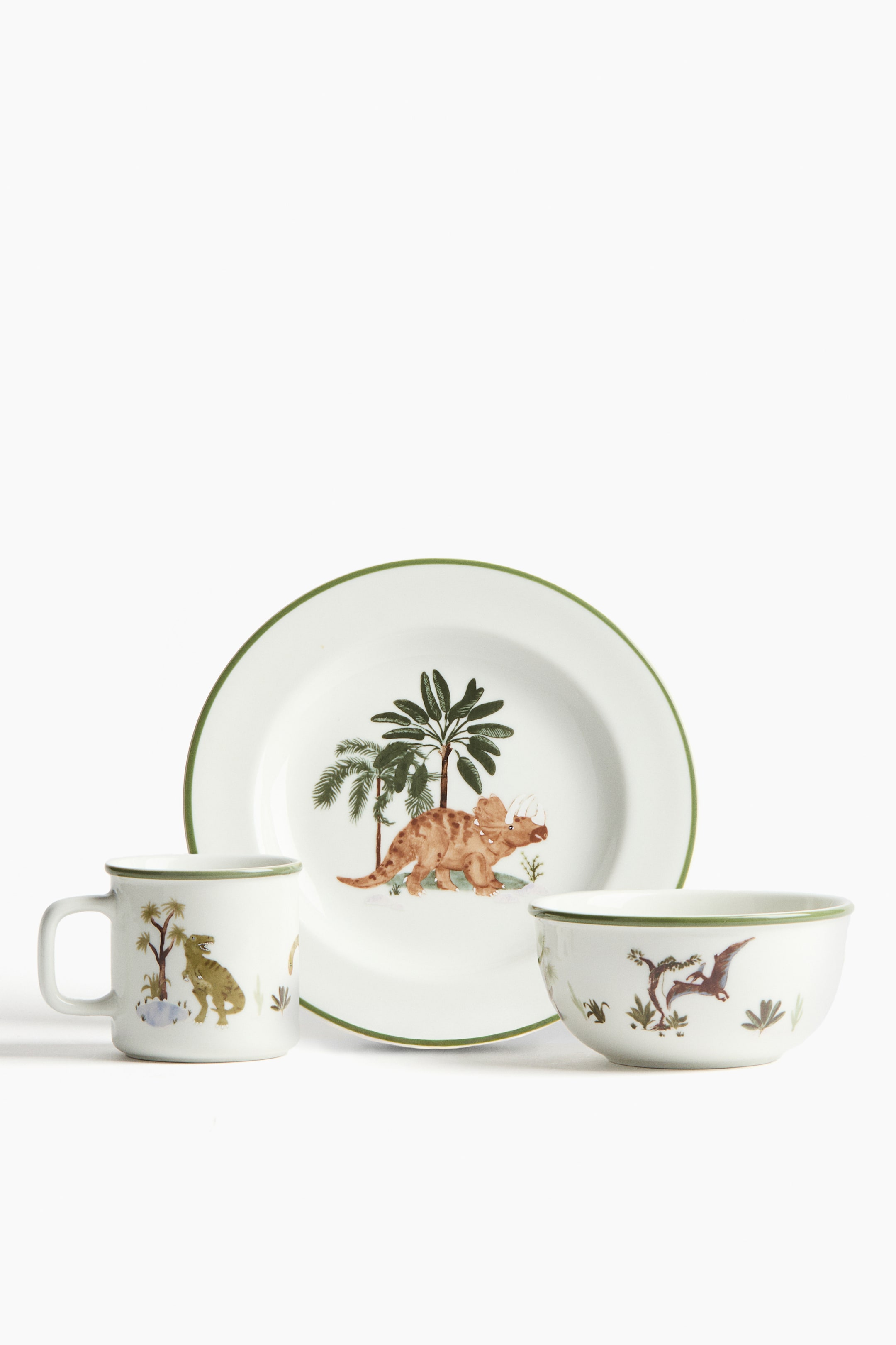 View larger image: Children's porcelain plate - White/Dinosaur | H&M GB 2