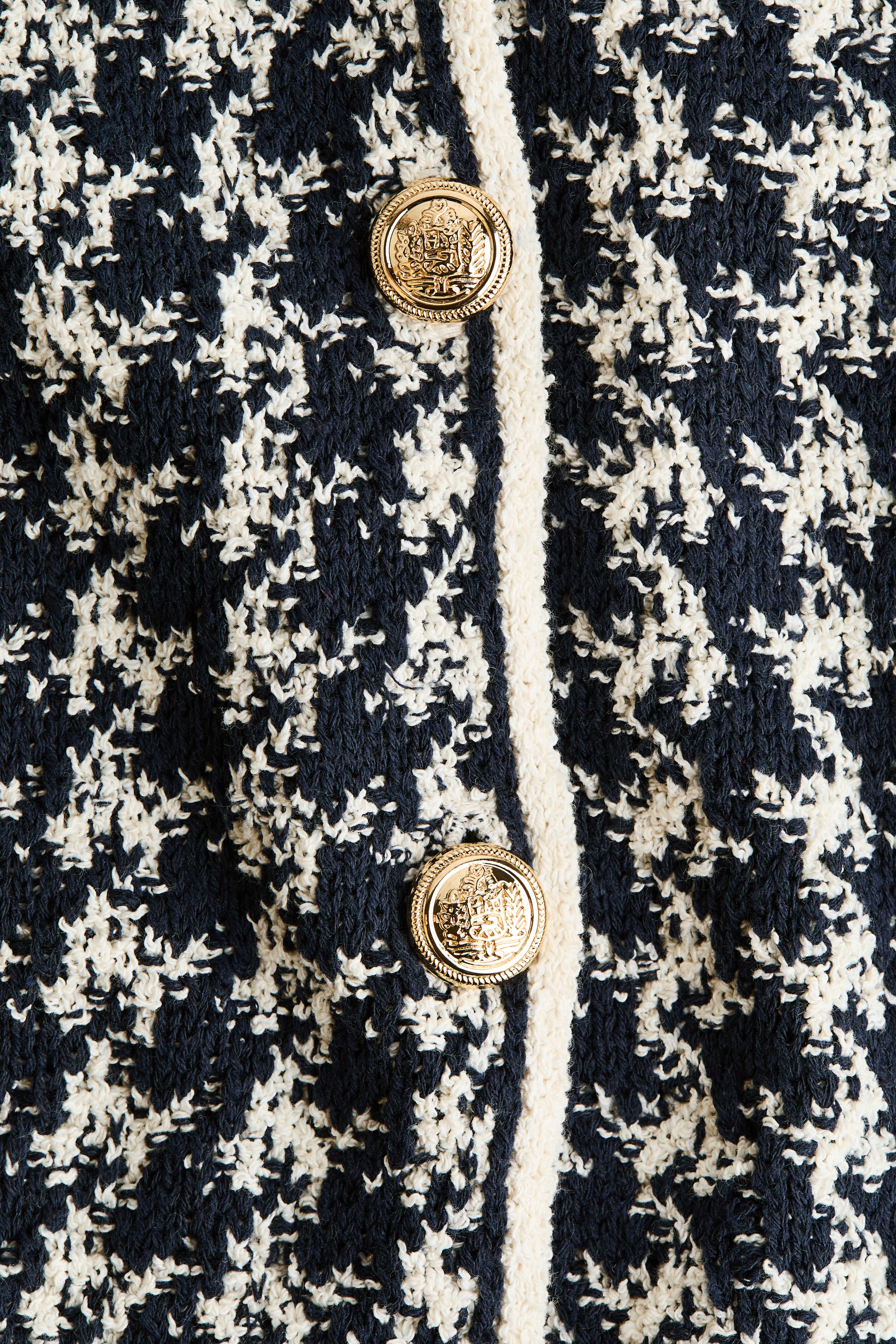 Jacquard-Knit Cardigan