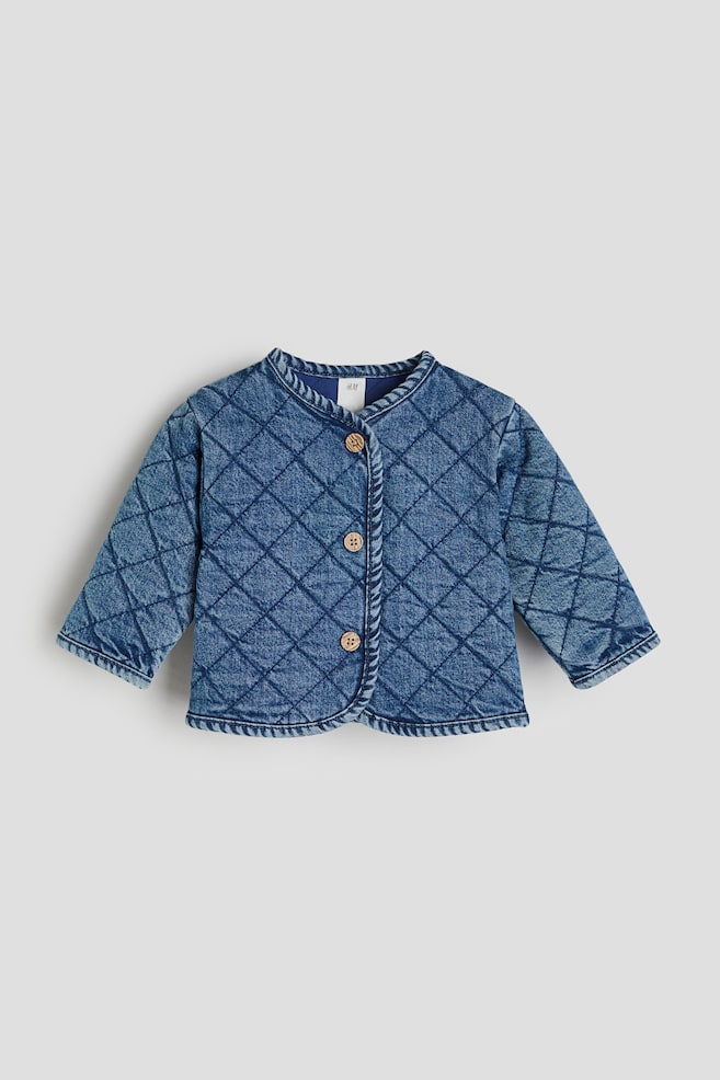 Quilted denim jacket - Denim blue - 1