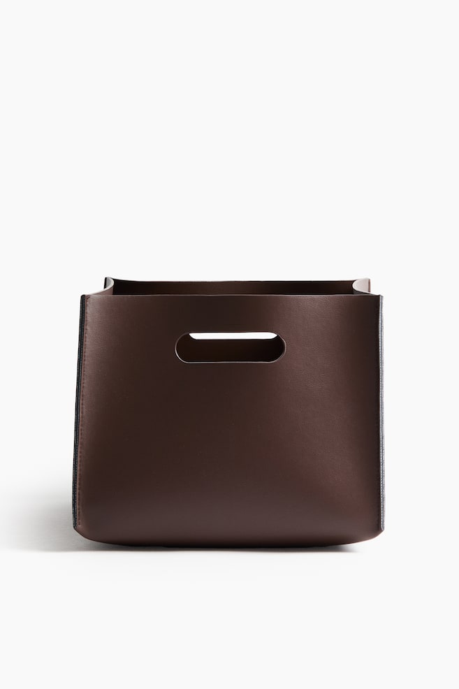 Medium storage basket - Dark brown/Beige - 1