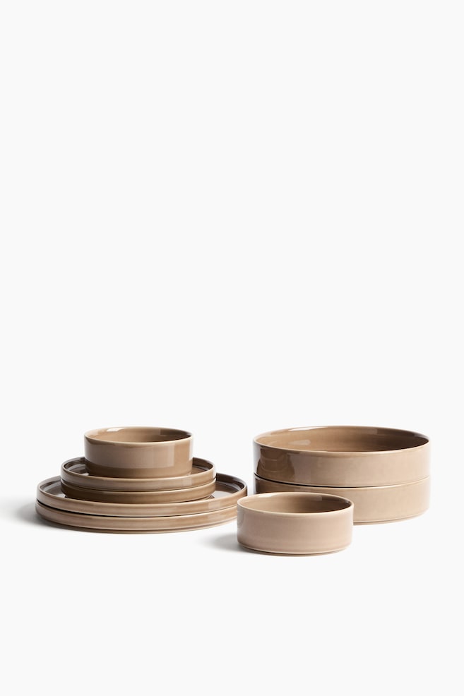 Pack de 2 taças pequenas em cerâmica de grés-Castanho - 4