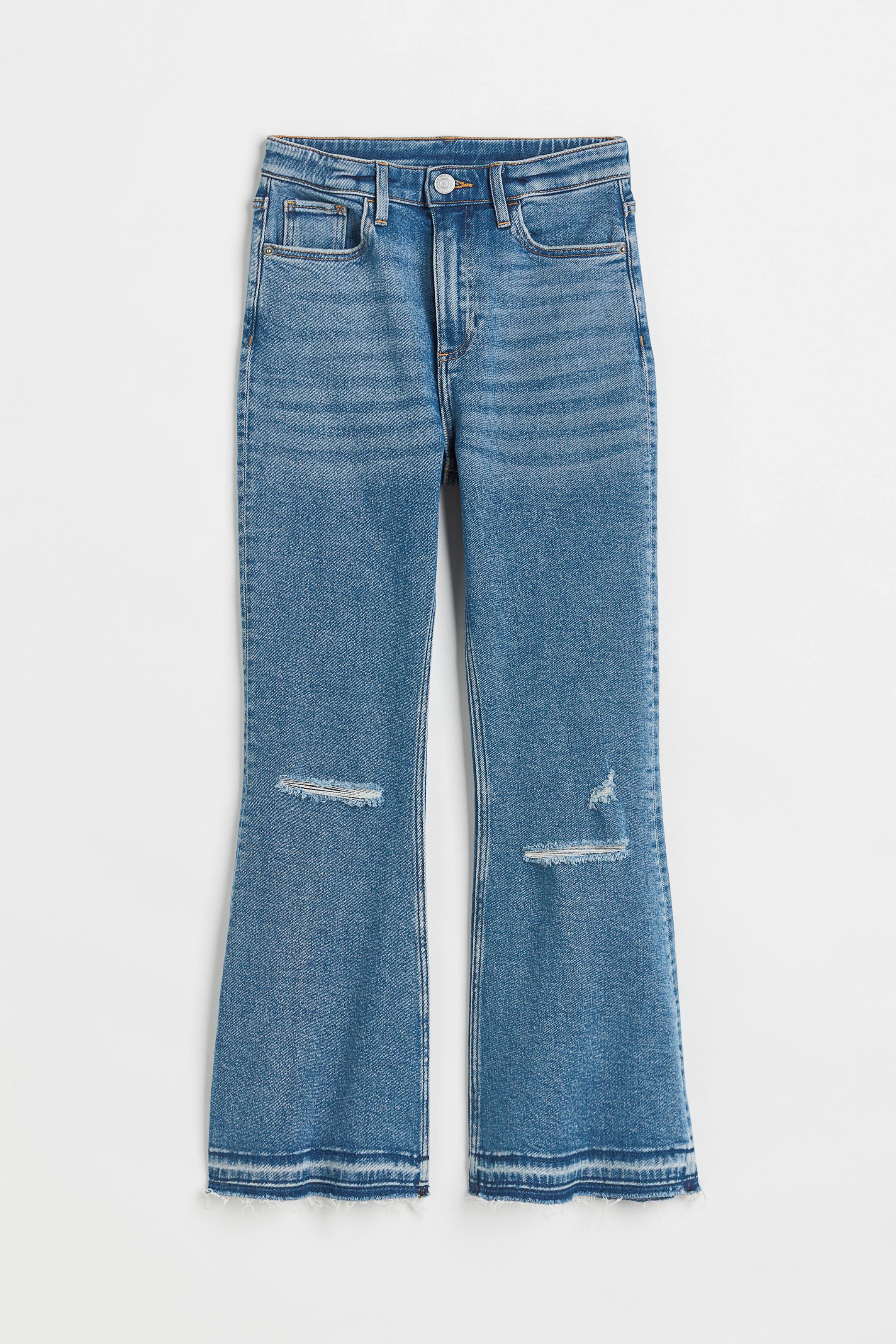 Jean Revolt Femme Taille 5 - Coupe évasée - Bleu Avec Rayures Argentées - Neuf