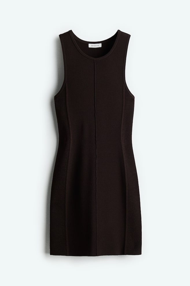 Cut-out-back dress - Dark brown - 1