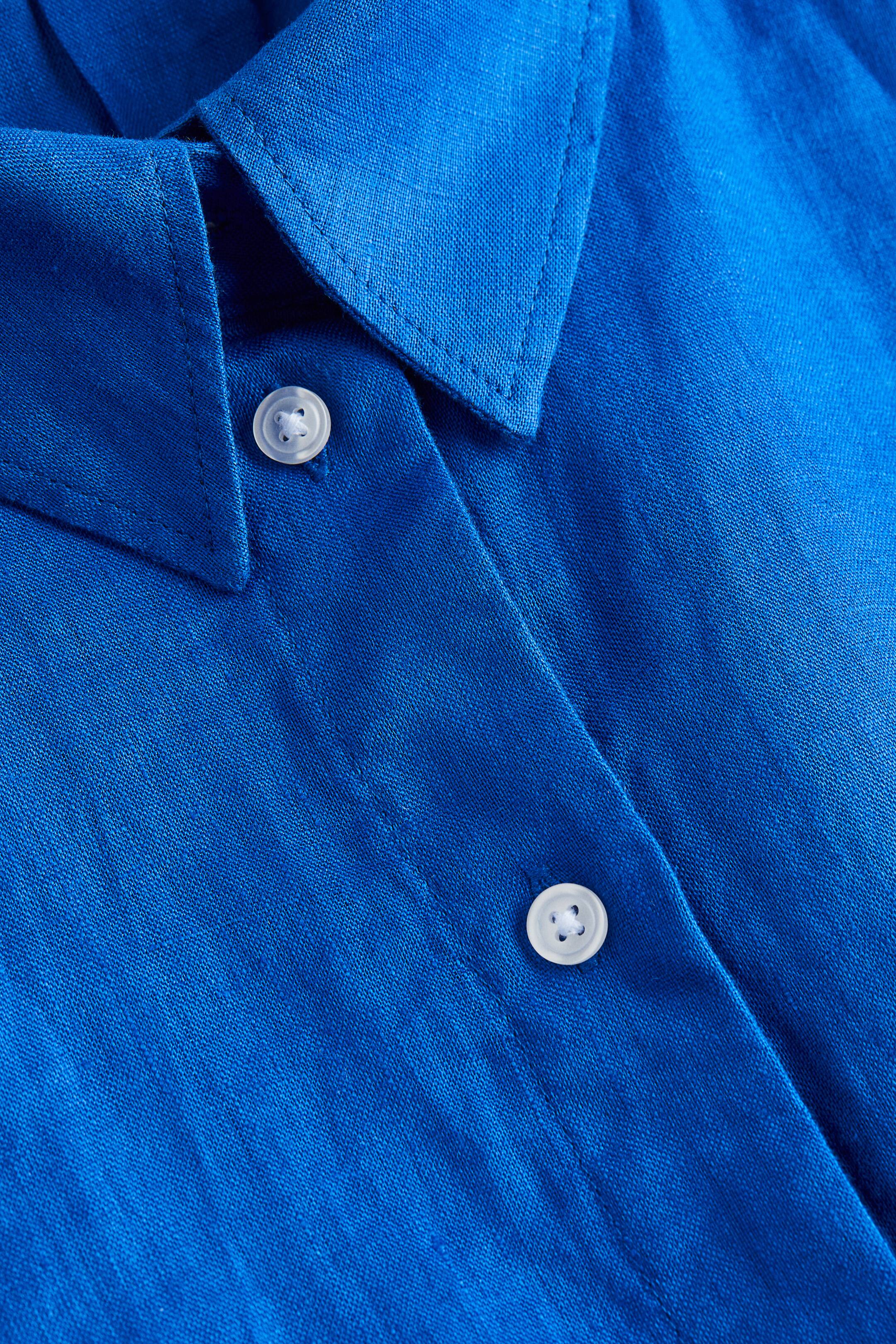 View larger image: Oversized Linen Shirt - Bright blue - Ladies | H&M AU 2