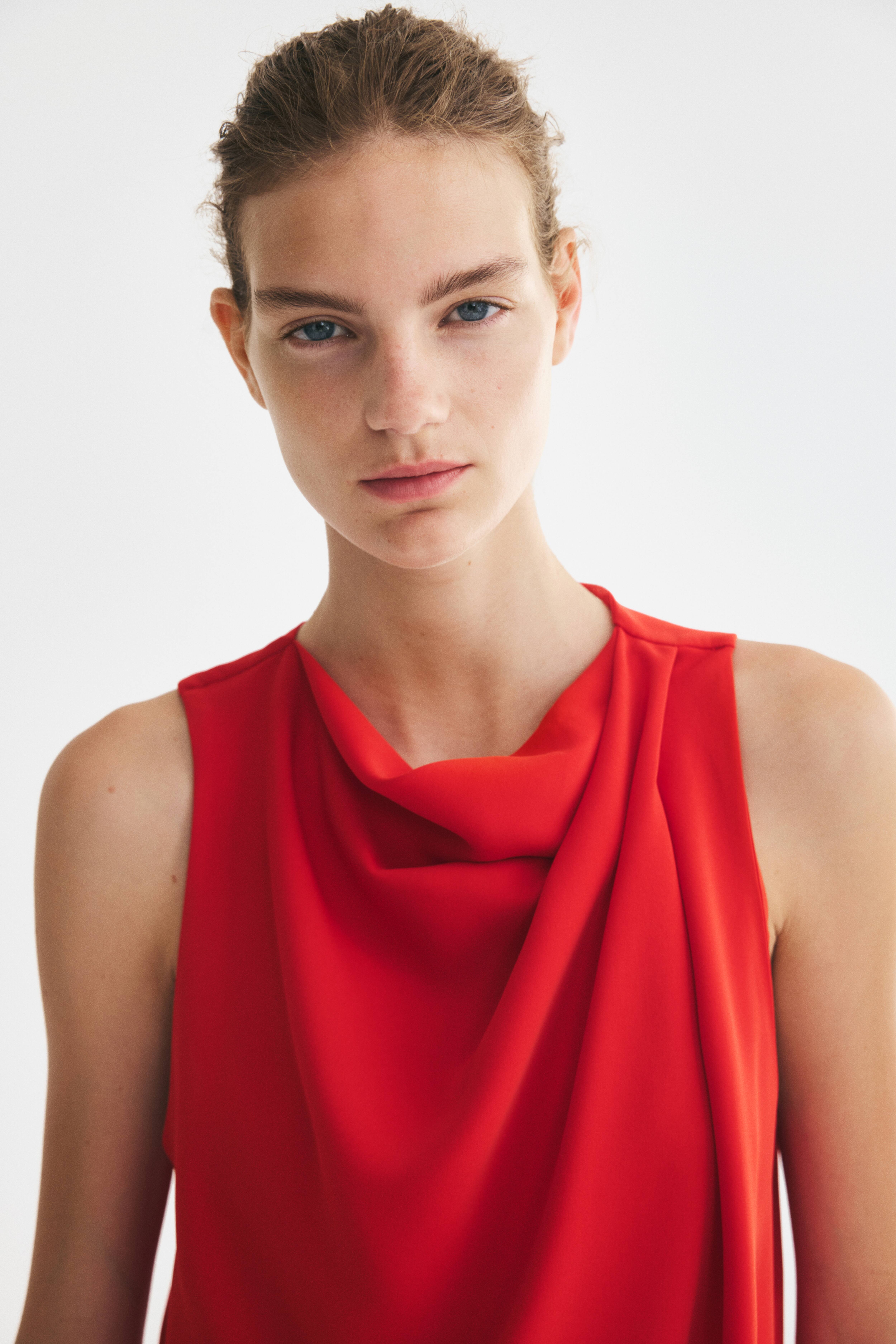 Draped Handkerchief Top