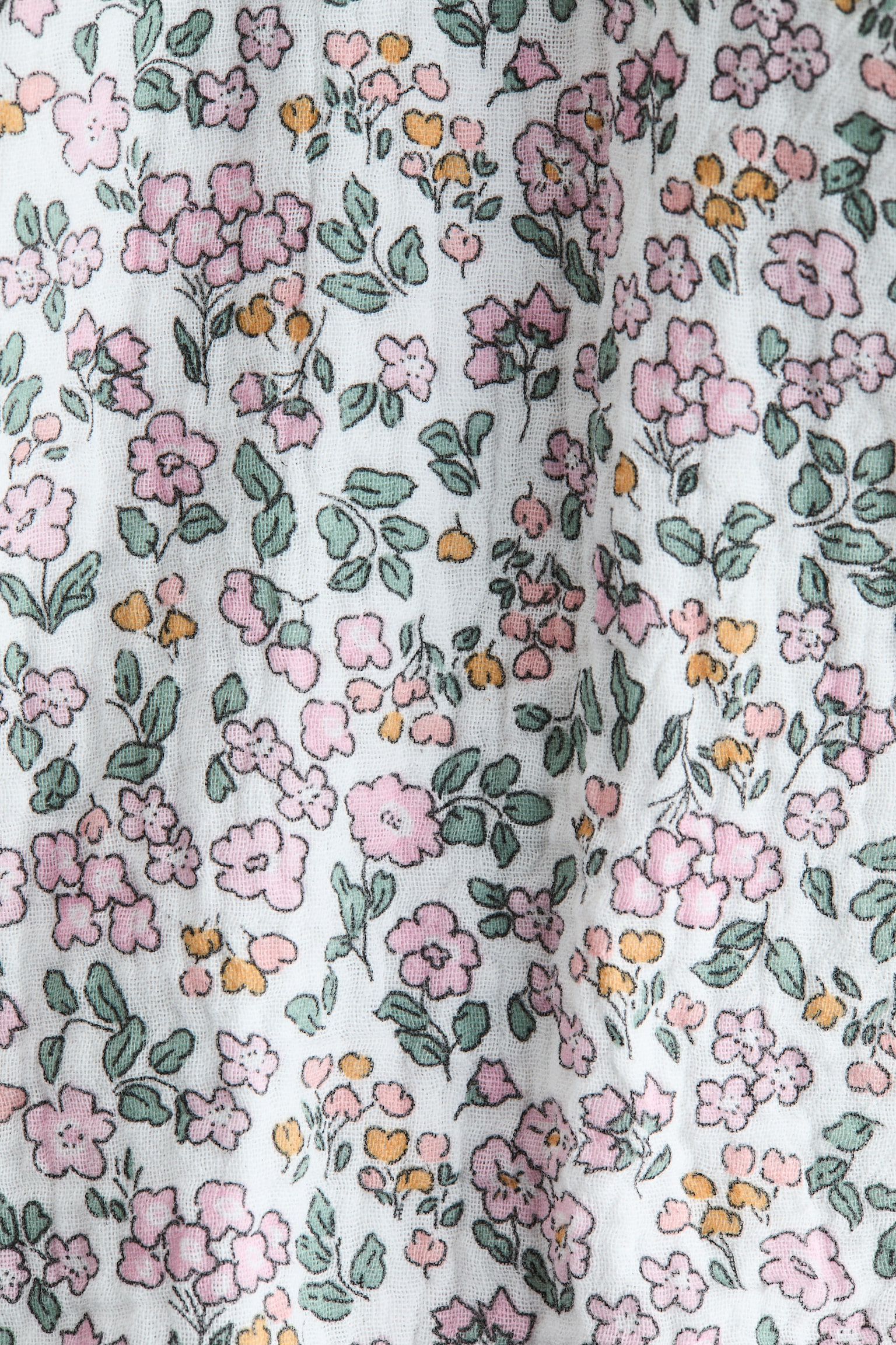 コットンモスリンブラウス - ホワイト／フローラル - 2