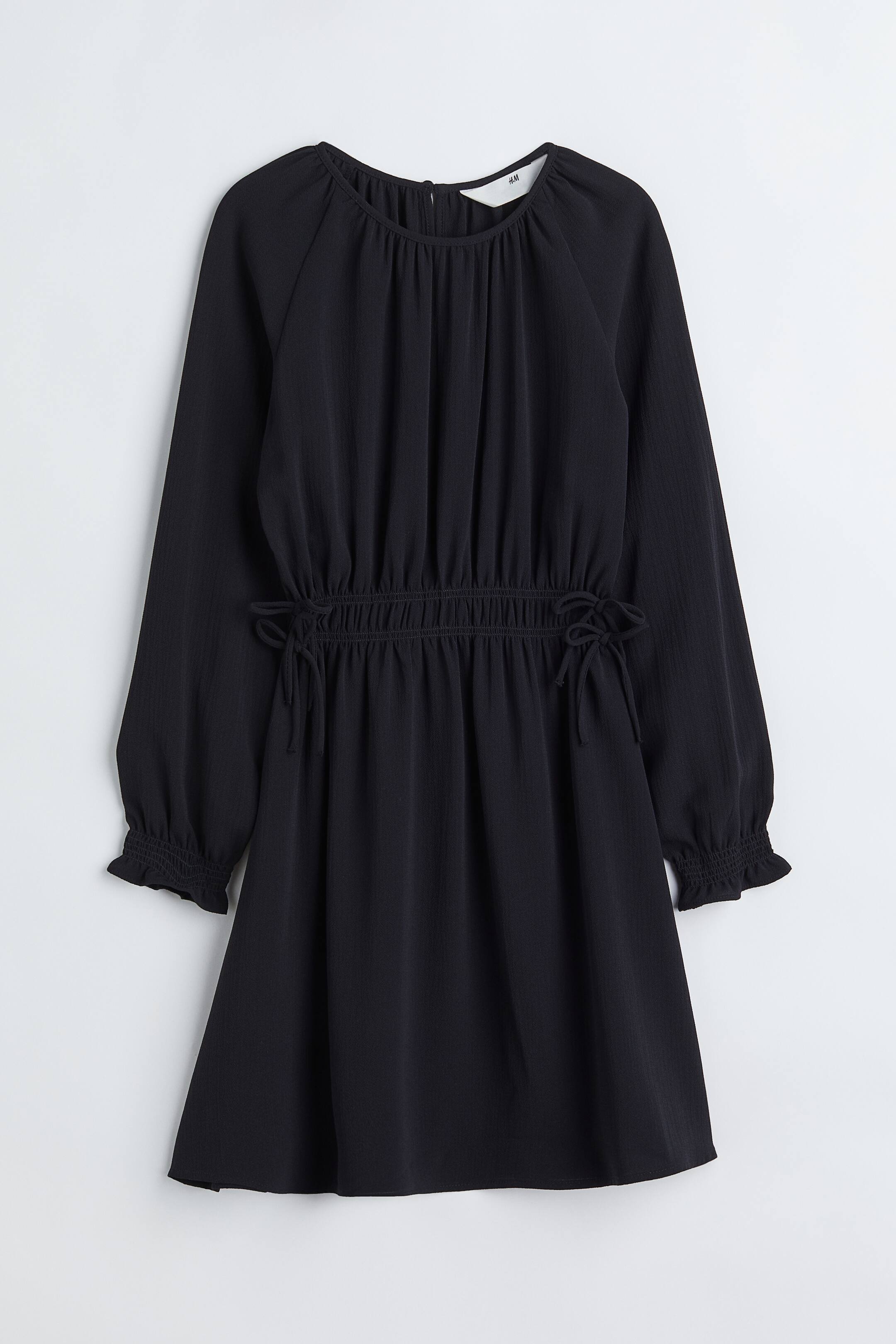 View larger image: Smocking-detail dress - Black - Kids | H&M IN 1