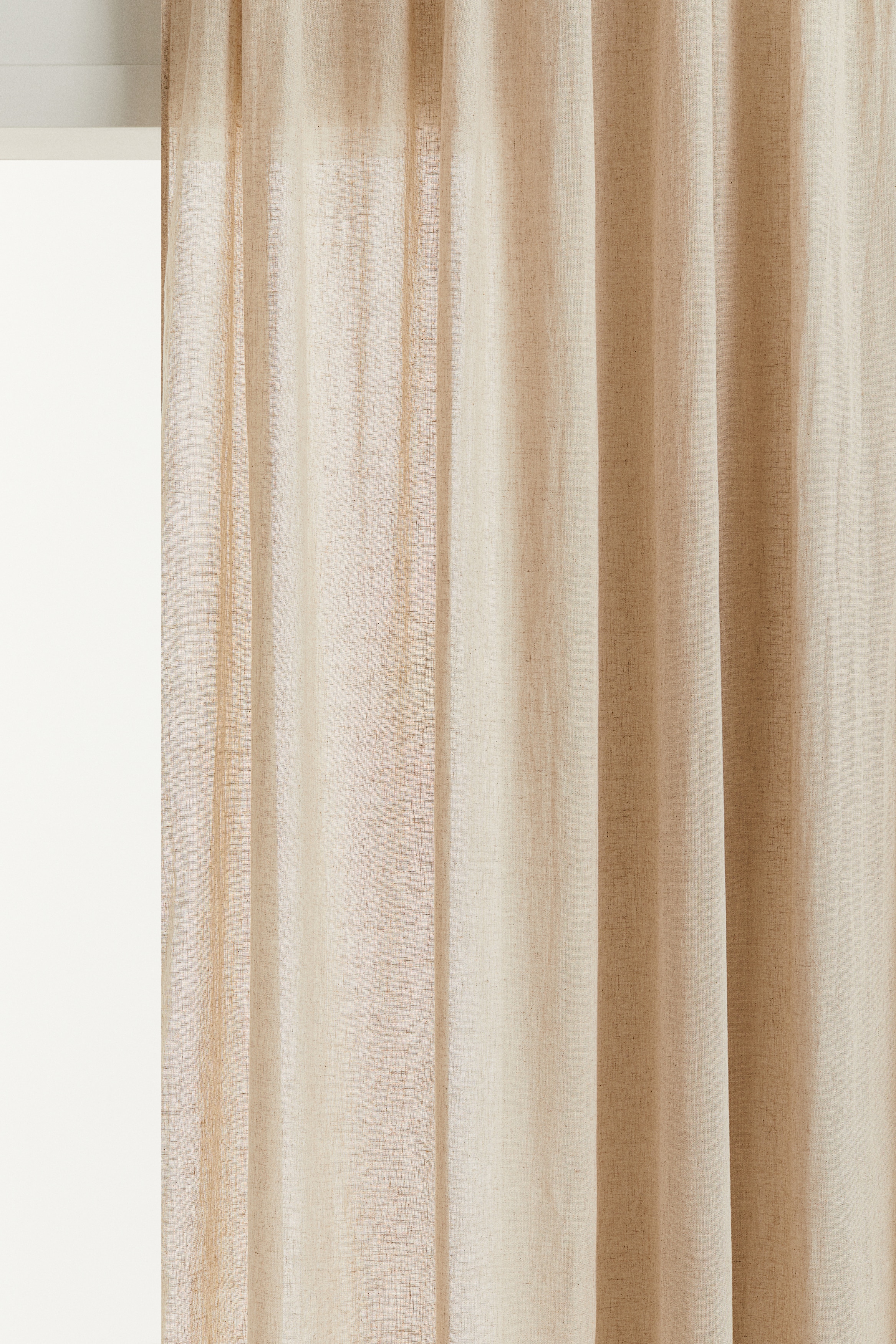 Tende in misto lino 2 pezzi - Beige chiaro
