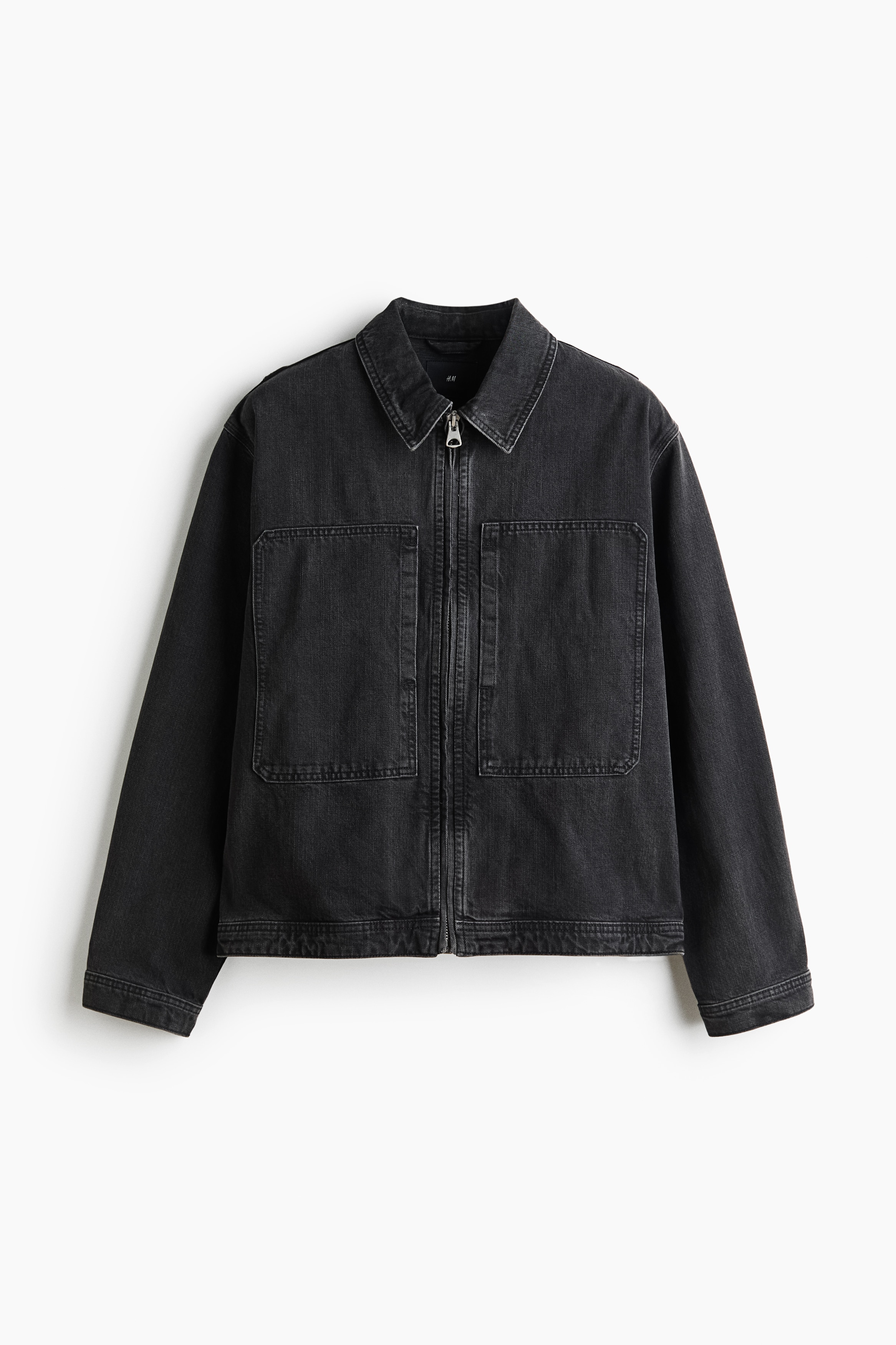 Dżinsowa kurtka robocza - Czarny denim/Ciemnoniebieski denim