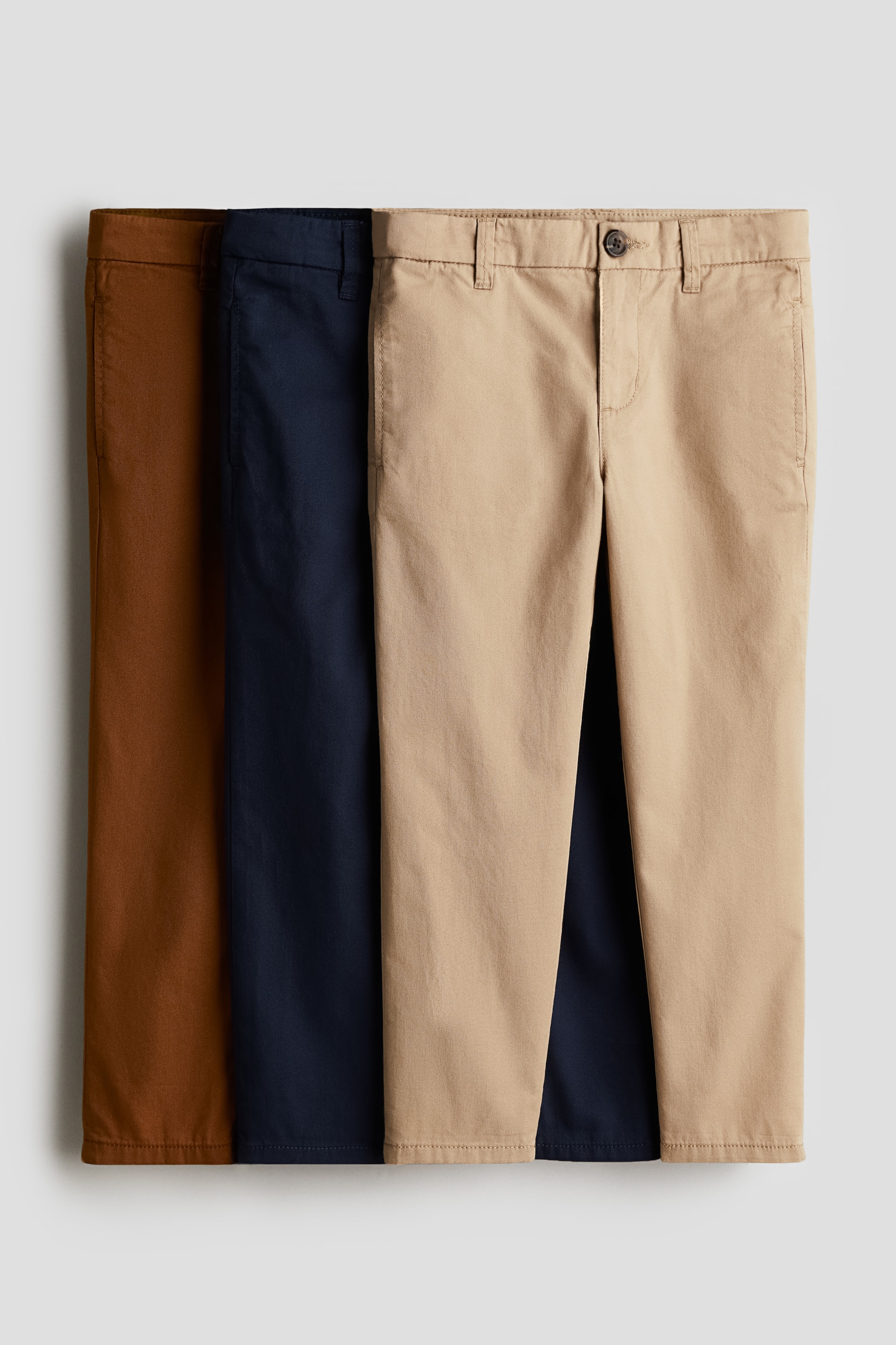 3-pack Cotton Twill Chinos