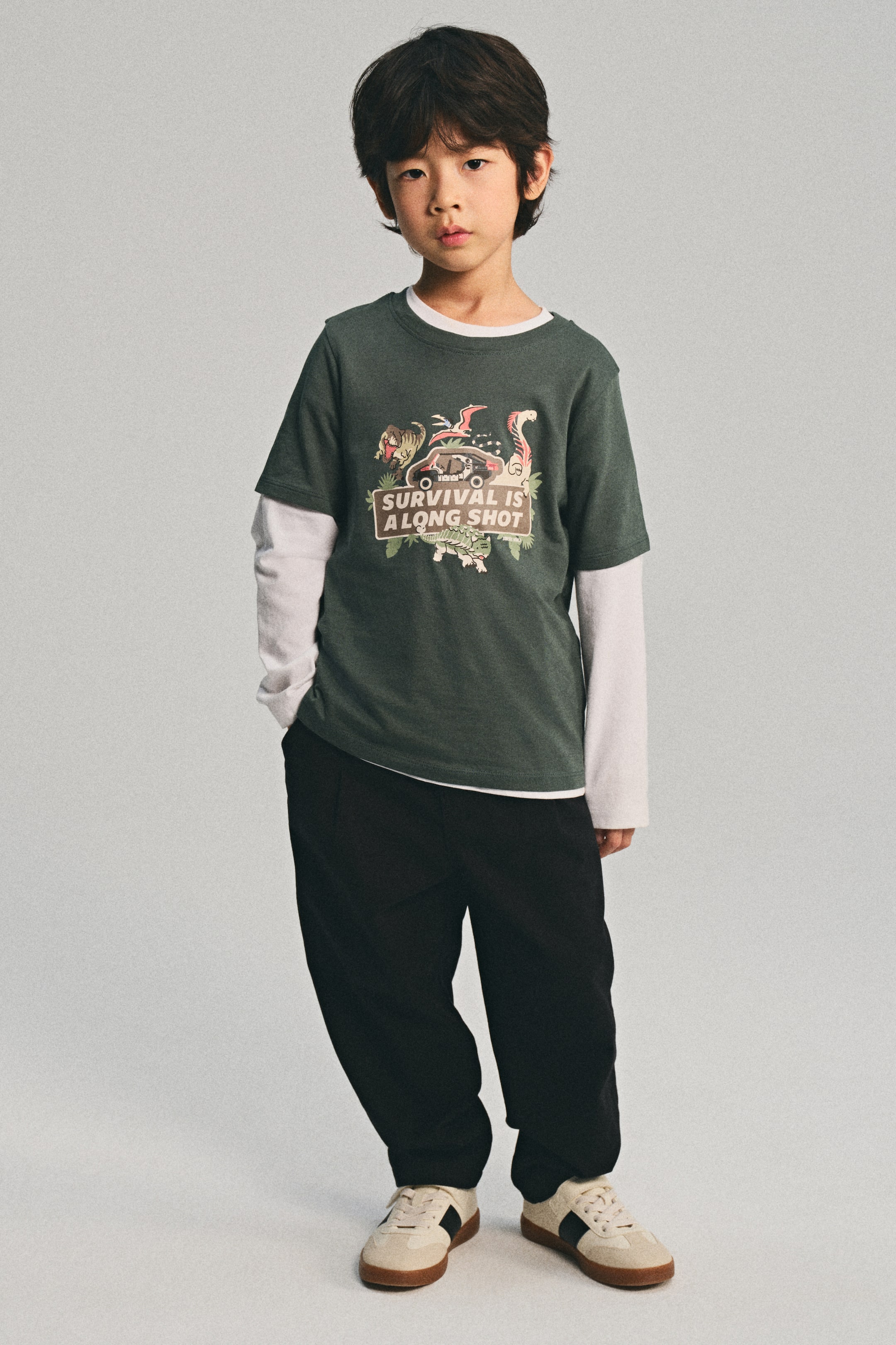 拡大画像を表示: コットンツイルジョガーパンツ - ブラック - Kids | H&M JP 4